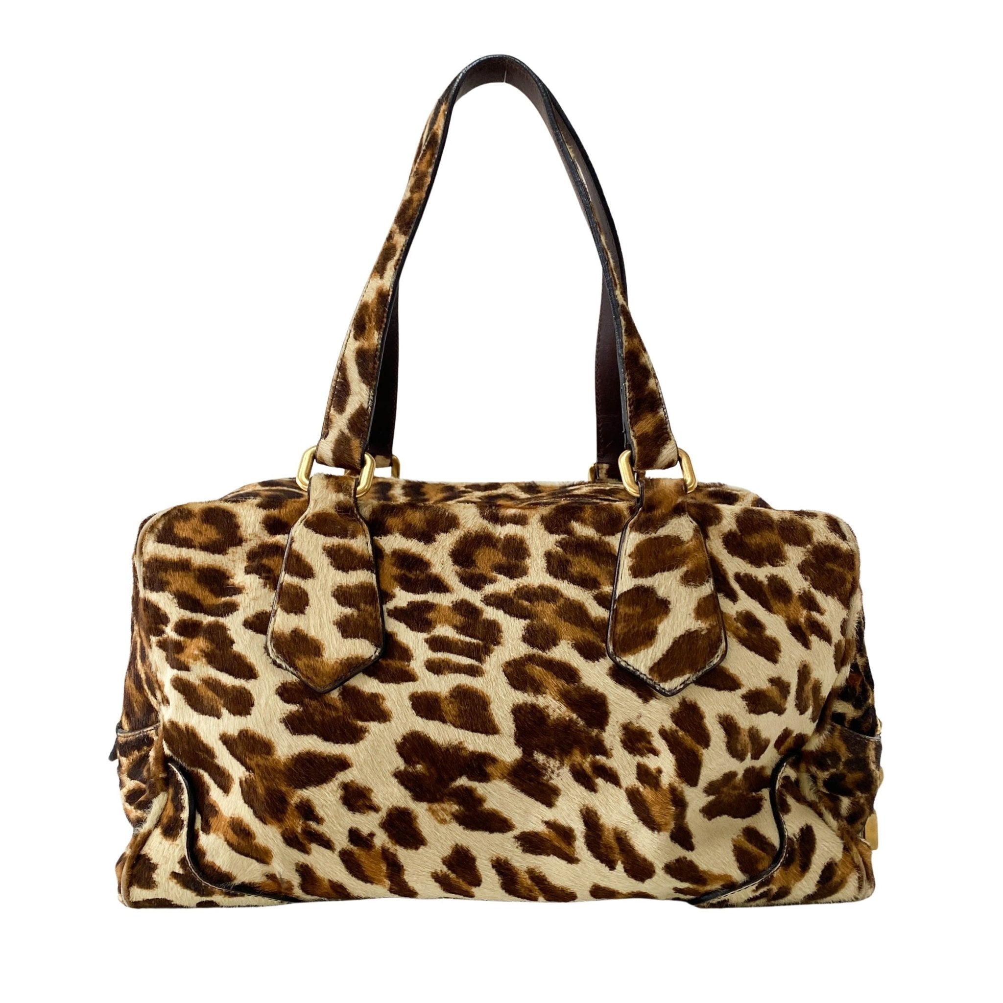 PRADA Leopard Pony Hair Top Handle Shoulder Bag, in , Sold by HIVE PRELOVED - Shoulder Bags, ,