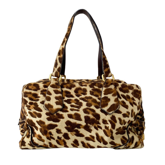 PRADA Leopard Pony Hair Top Handle Shoulder Bag, in , Sold by HIVE PRELOVED - Shoulder Bags, ,
