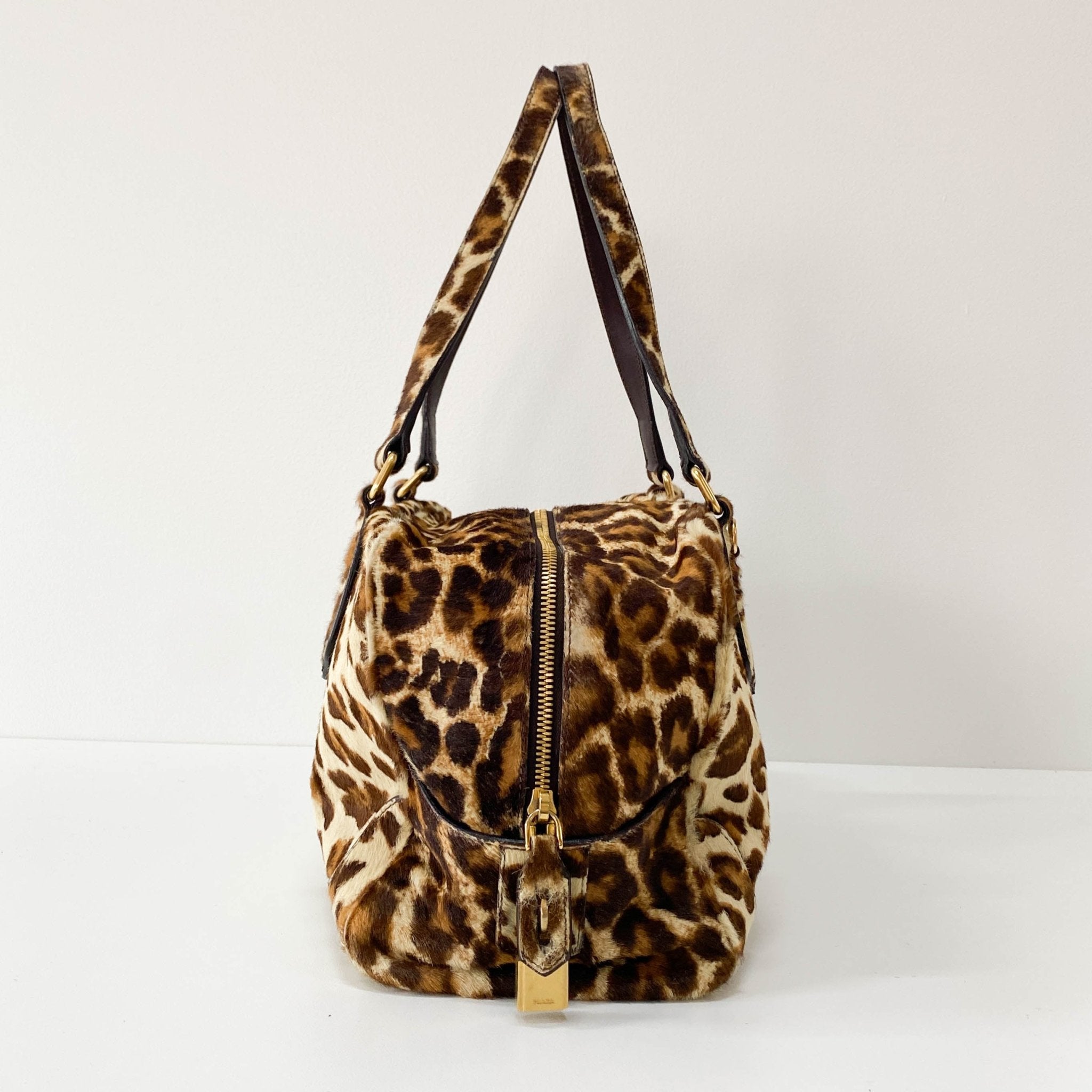 PRADA Leopard Pony Hair Top Handle Shoulder Bag, in , Sold by HIVE PRELOVED - Shoulder Bags, ,