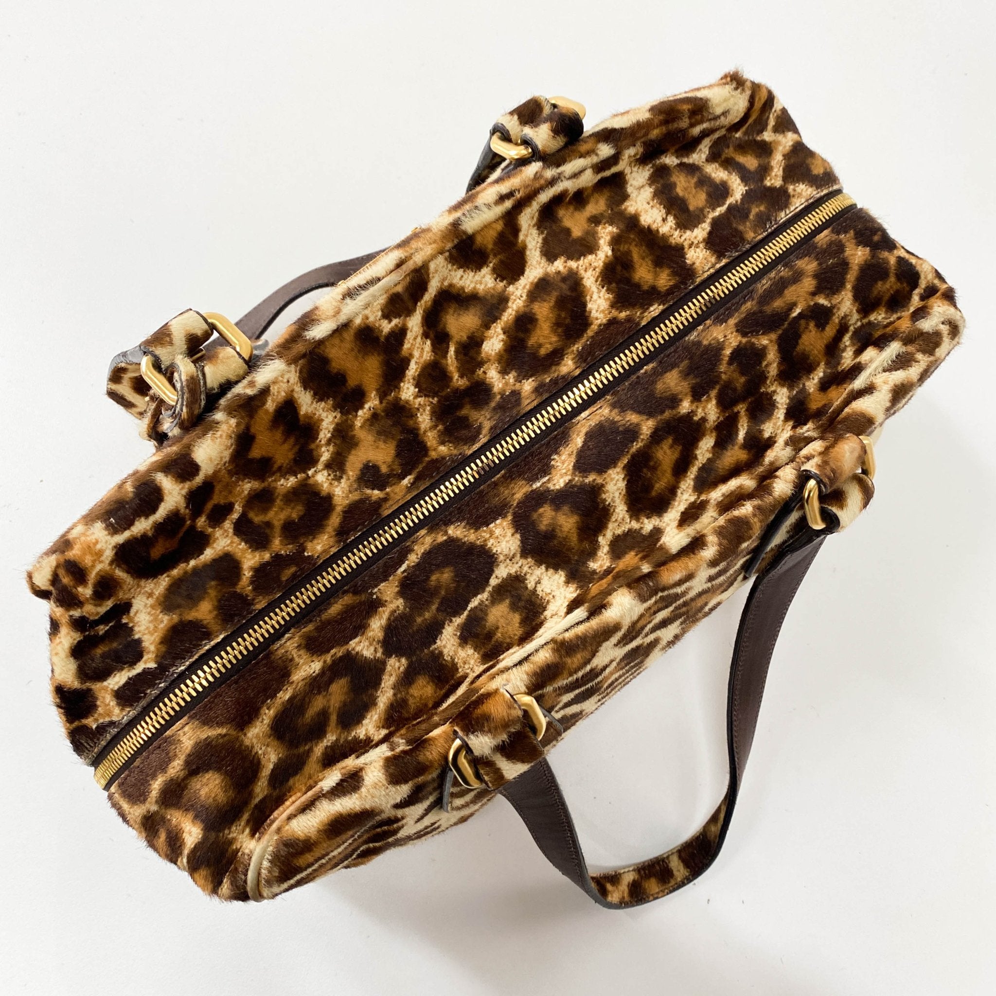 PRADA Leopard Pony Hair Top Handle Shoulder Bag, in , Sold by HIVE PRELOVED - Shoulder Bags, ,