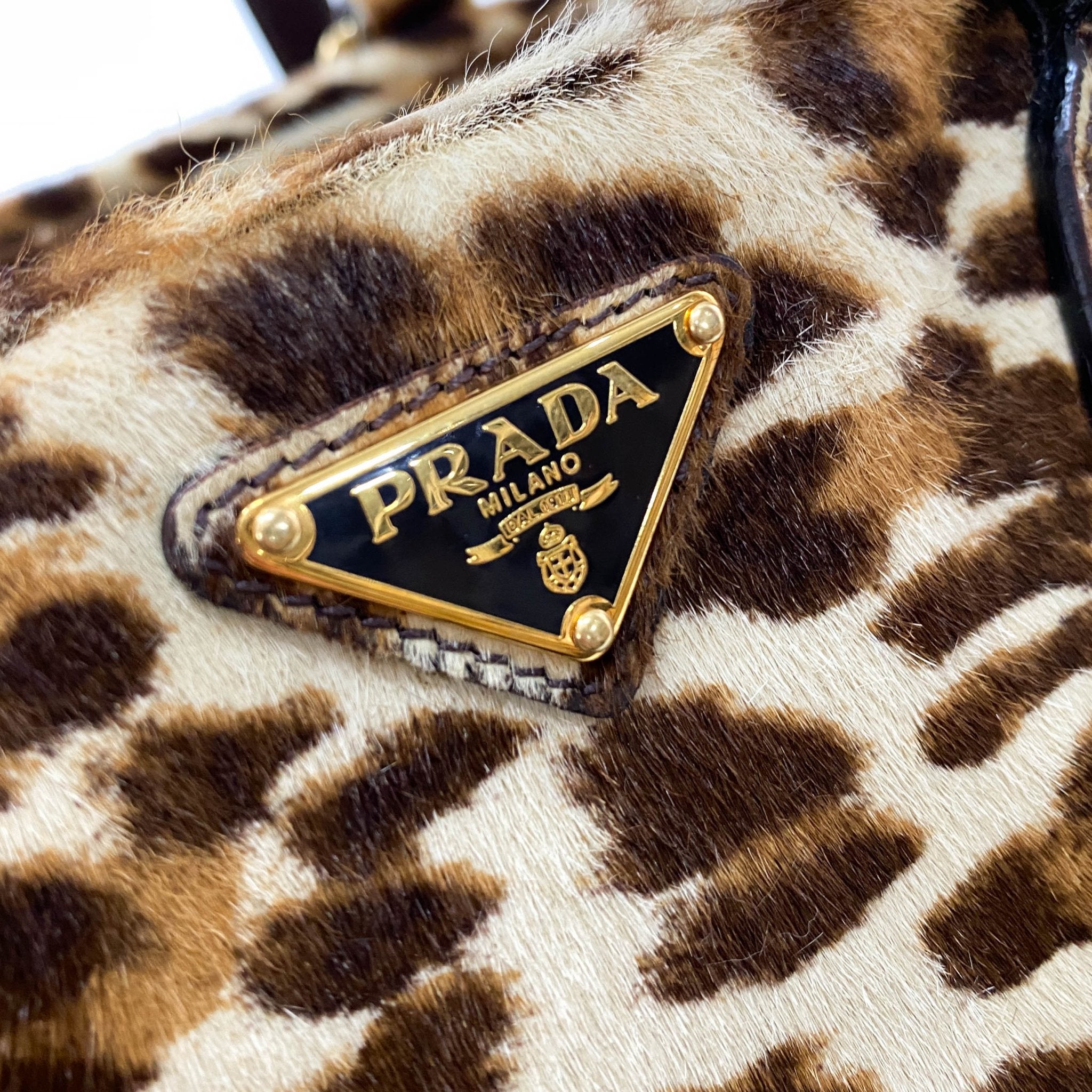 PRADA Leopard Pony Hair Top Handle Shoulder Bag, in , Sold by HIVE PRELOVED - Shoulder Bags, ,