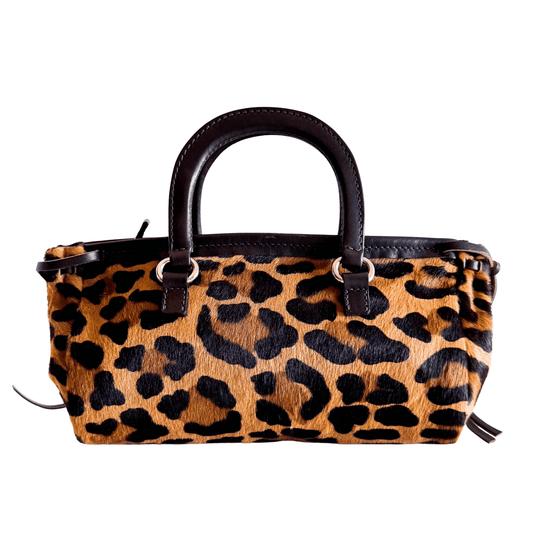 PRADA Leopard Ponyhair Calfskin Shoulder Bag, in , Sold by HIVE PRELOVED - Handle Bags, ,