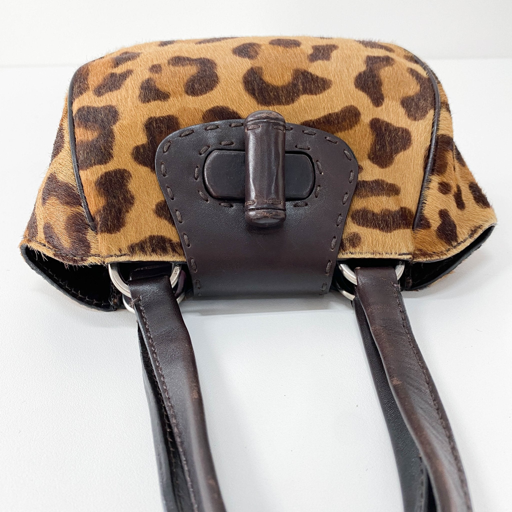 PRADA Leopard Print Pony Hair Mini Bag, in , Sold by HIVE PRELOVED - Handle Bags, ,