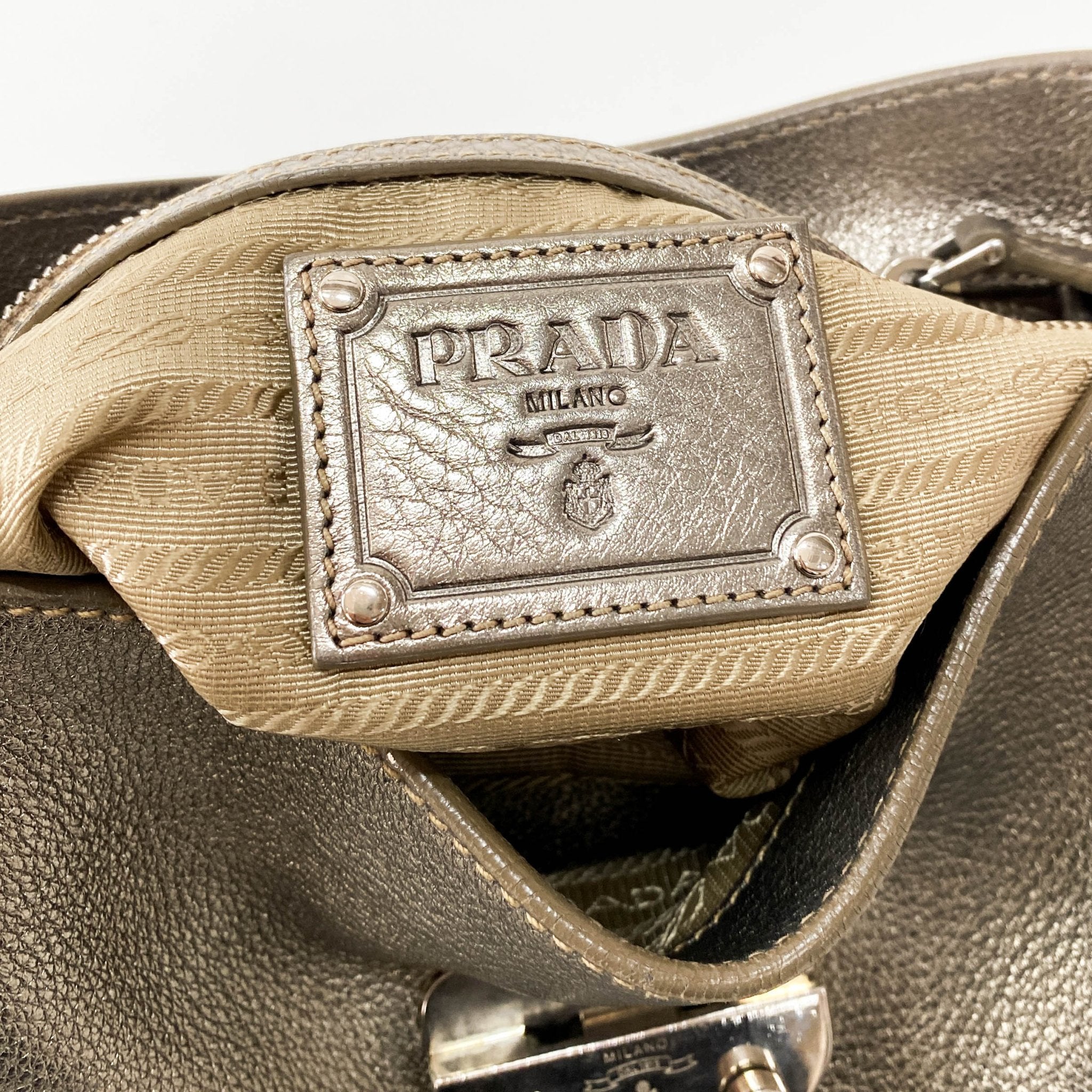 PRADA Metaric Gold Shoulder Bag, in , Sold by HIVE PRELOVED - Shoulder Bags, ,