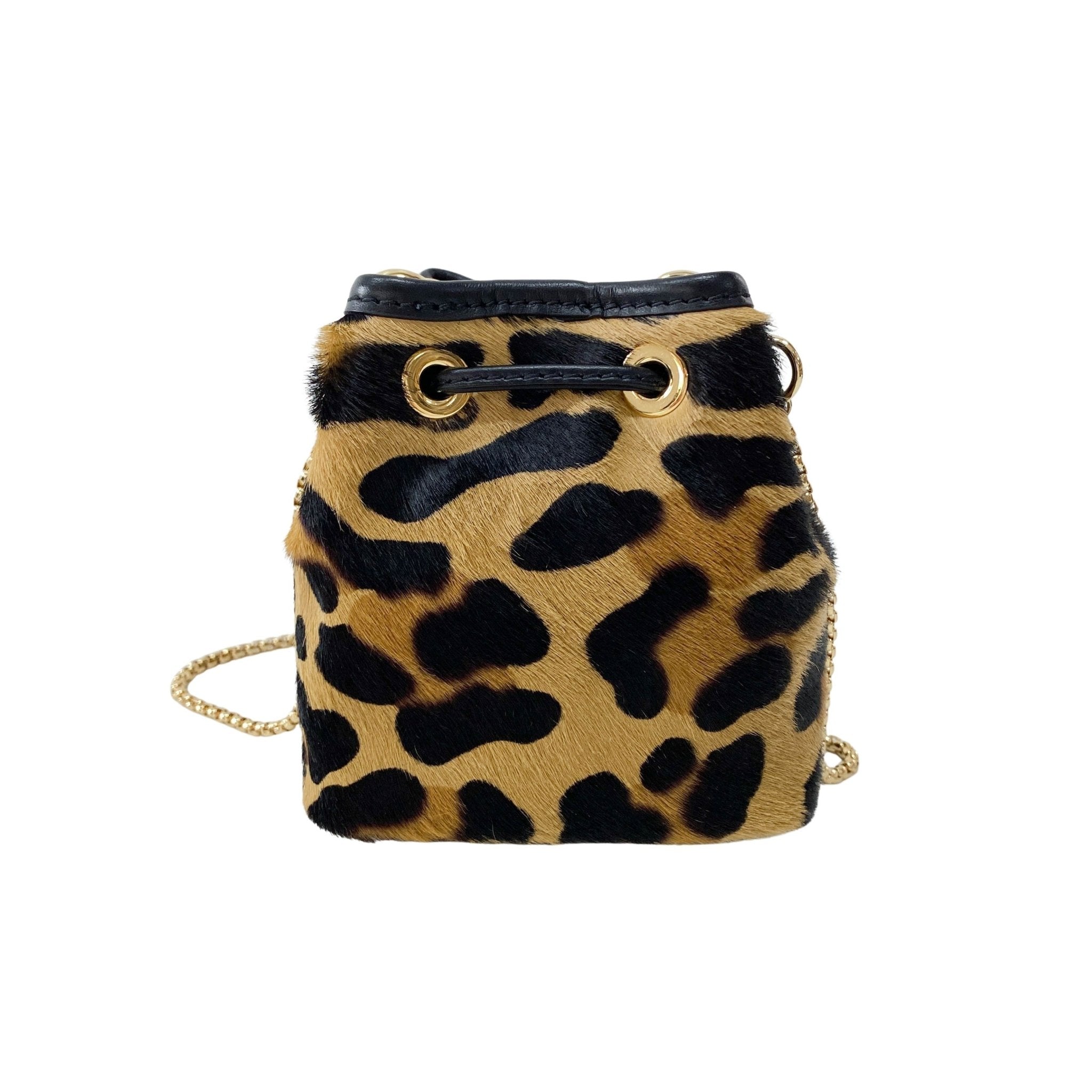 PRADA Mini Pouch Bag Leopard Print Pony Hair, in , Sold by HIVE PRELOVED - Pouches, Shoulder Bags,