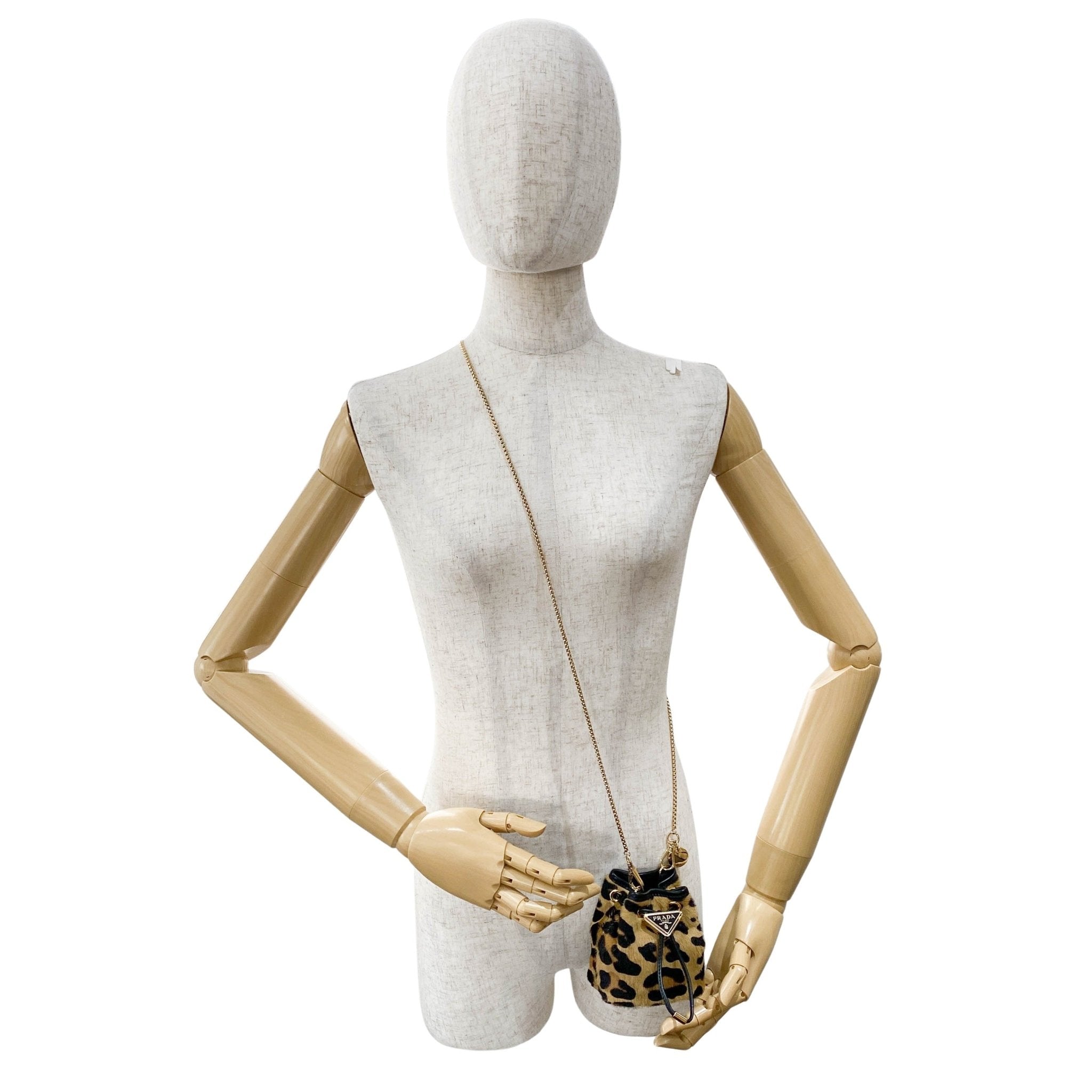 PRADA Mini Pouch Bag Leopard Print Pony Hair, in , Sold by HIVE PRELOVED - Pouches, Shoulder Bags,