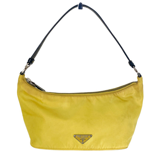 PRADA Mini Sac, Nylon in Yellow, Sold by HIVE PRELOVED - Shoulder Bags, ,