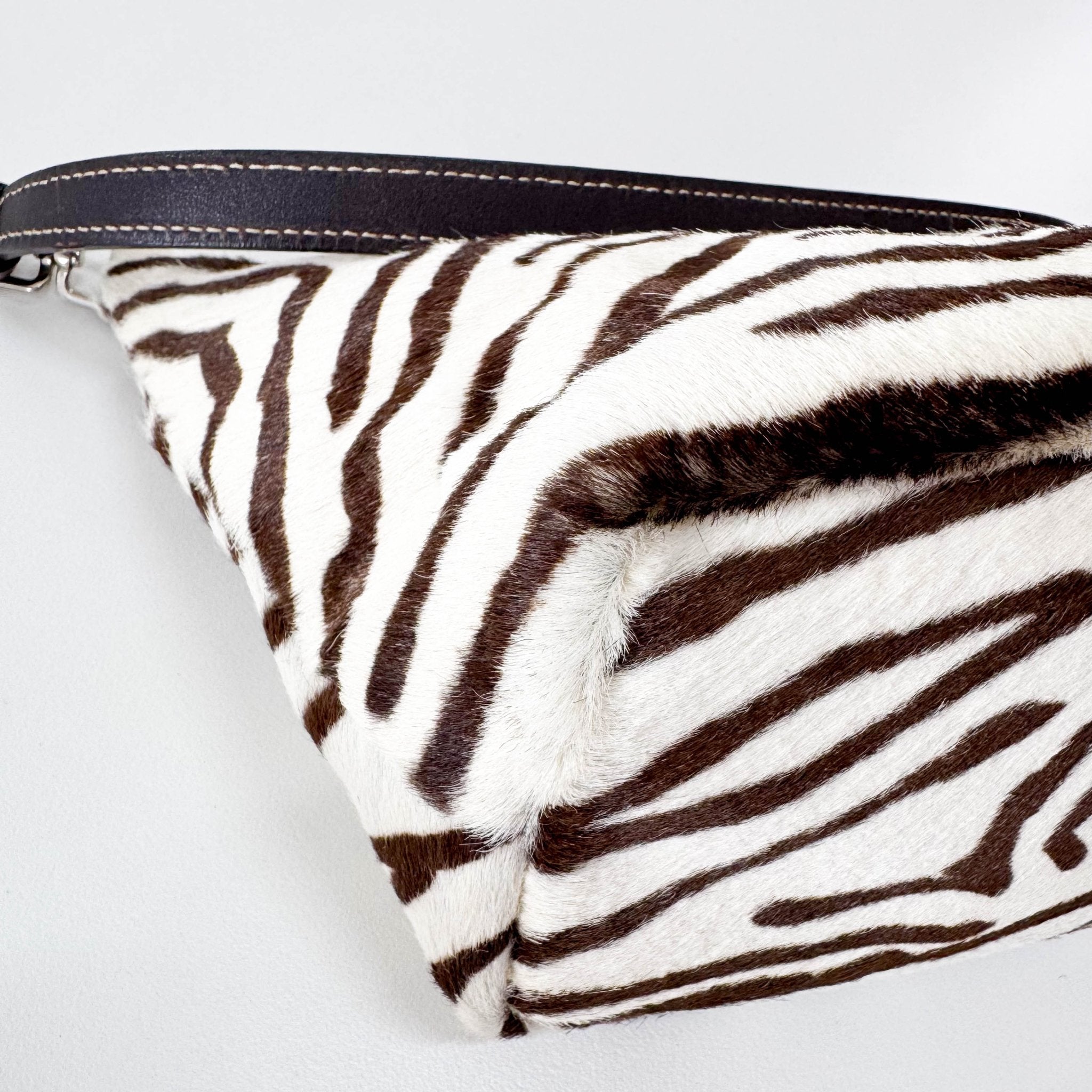 PRADA Neutral Zebra Print Pony Hair Shoulder Bag, in , Sold by HIVE PRELOVED - Shoulder Bags, ,