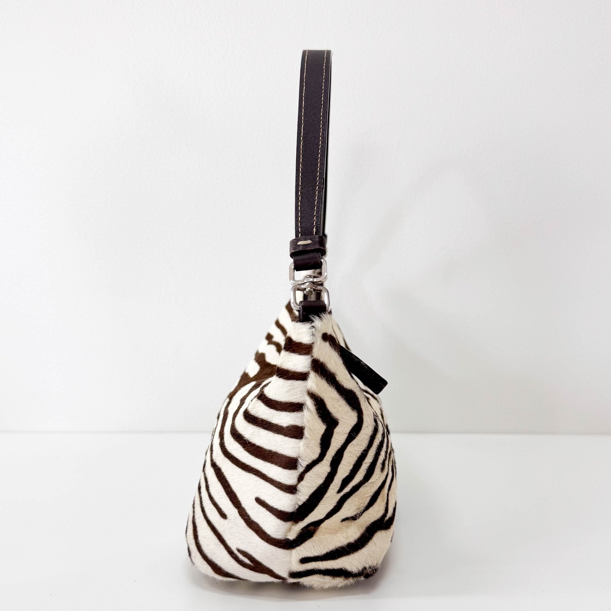 PRADA Neutral Zebra Print Pony Hair Shoulder Bag, in , Sold by HIVE PRELOVED - Shoulder Bags, ,