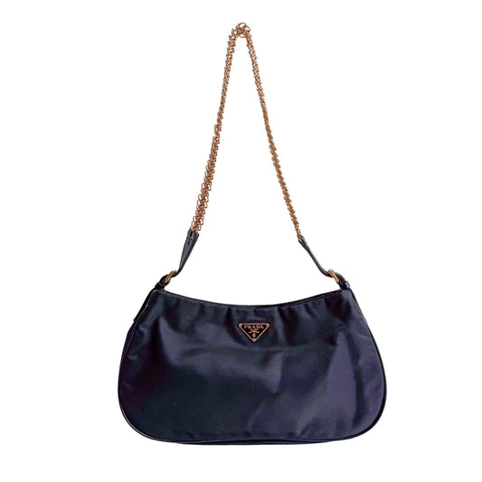 PRADA Nylon Mini Hobo Chain Shoulder Bag, in , Sold by HIVE PRELOVED - Shoulder Bags, ,