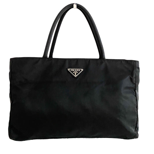 PRADA Nylon Tote Bag, Nylon in Black, Sold by HIVE PRELOVED - Totes, ,
