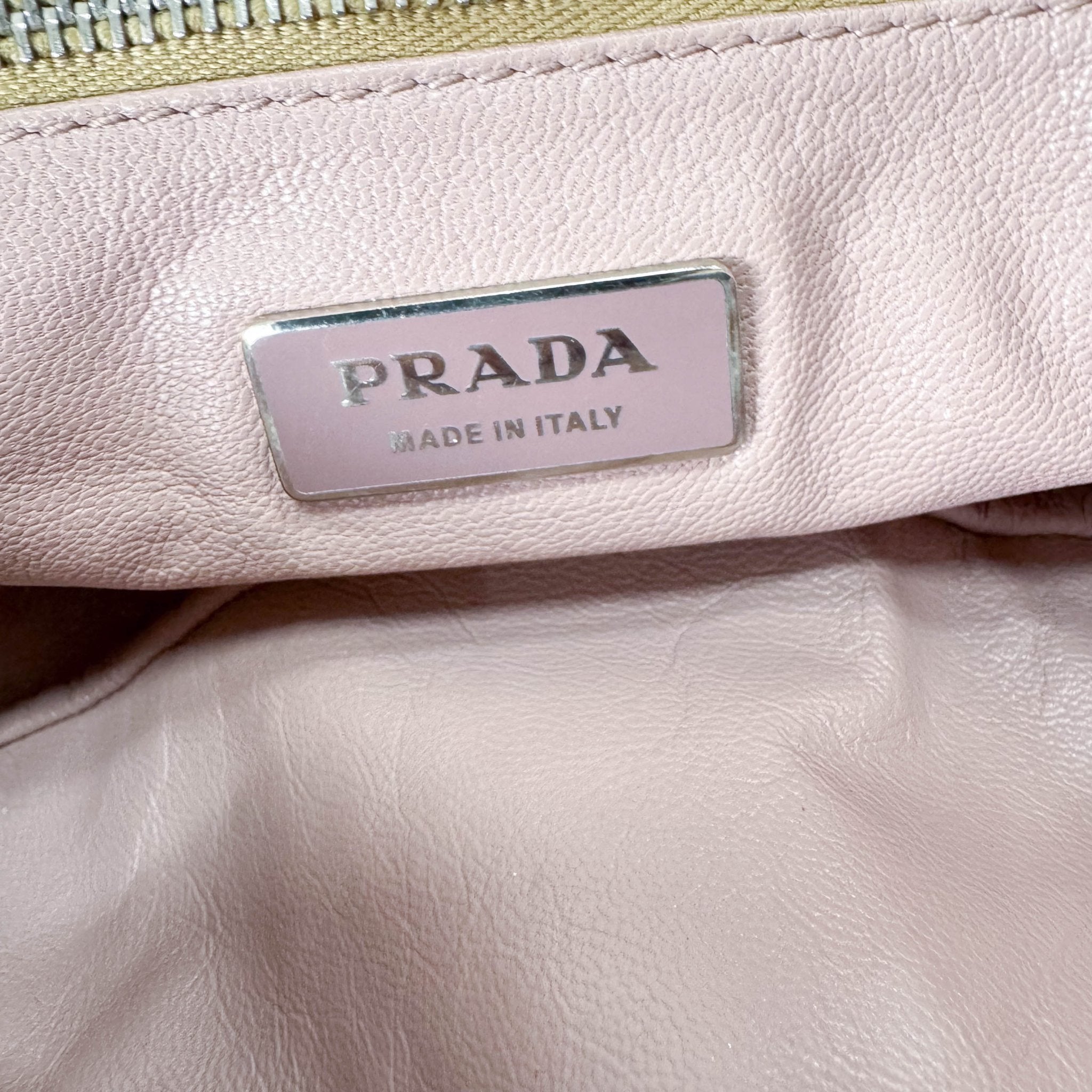 PRADA Pink Leather and Raffia Shoulder Bag, in , Sold by HIVE PRELOVED - Shoulder Bags, ,