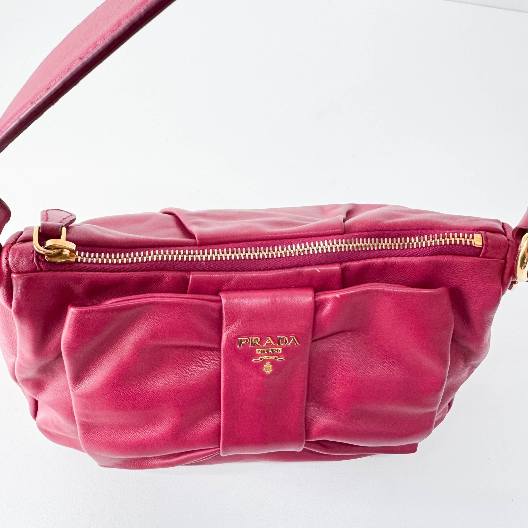 PRADA Pink Leather Ribbon Handle Bag, in , Sold by HIVE PRELOVED - Handle Bags, ,