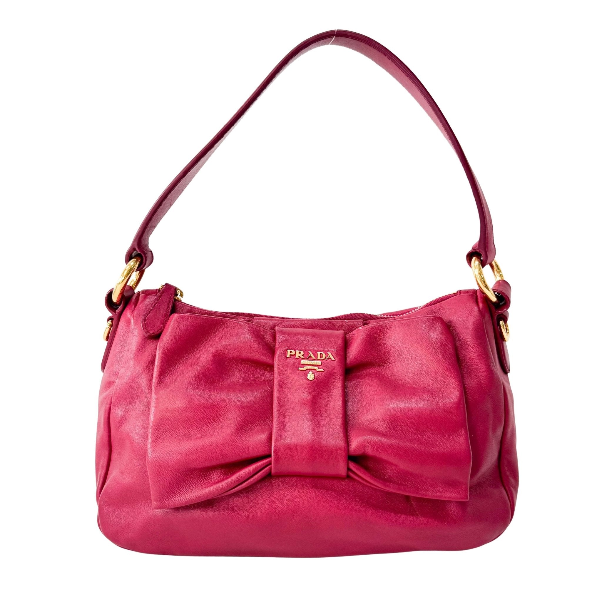 PRADA Pink Leather Ribbon Handle Bag, in , Sold by HIVE PRELOVED - Handle Bags, ,