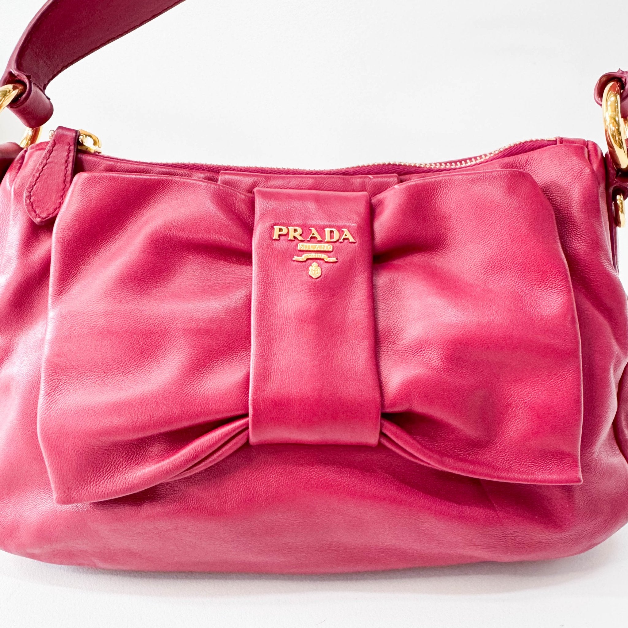 PRADA Pink Leather Ribbon Handle Bag, in , Sold by HIVE PRELOVED - Handle Bags, ,