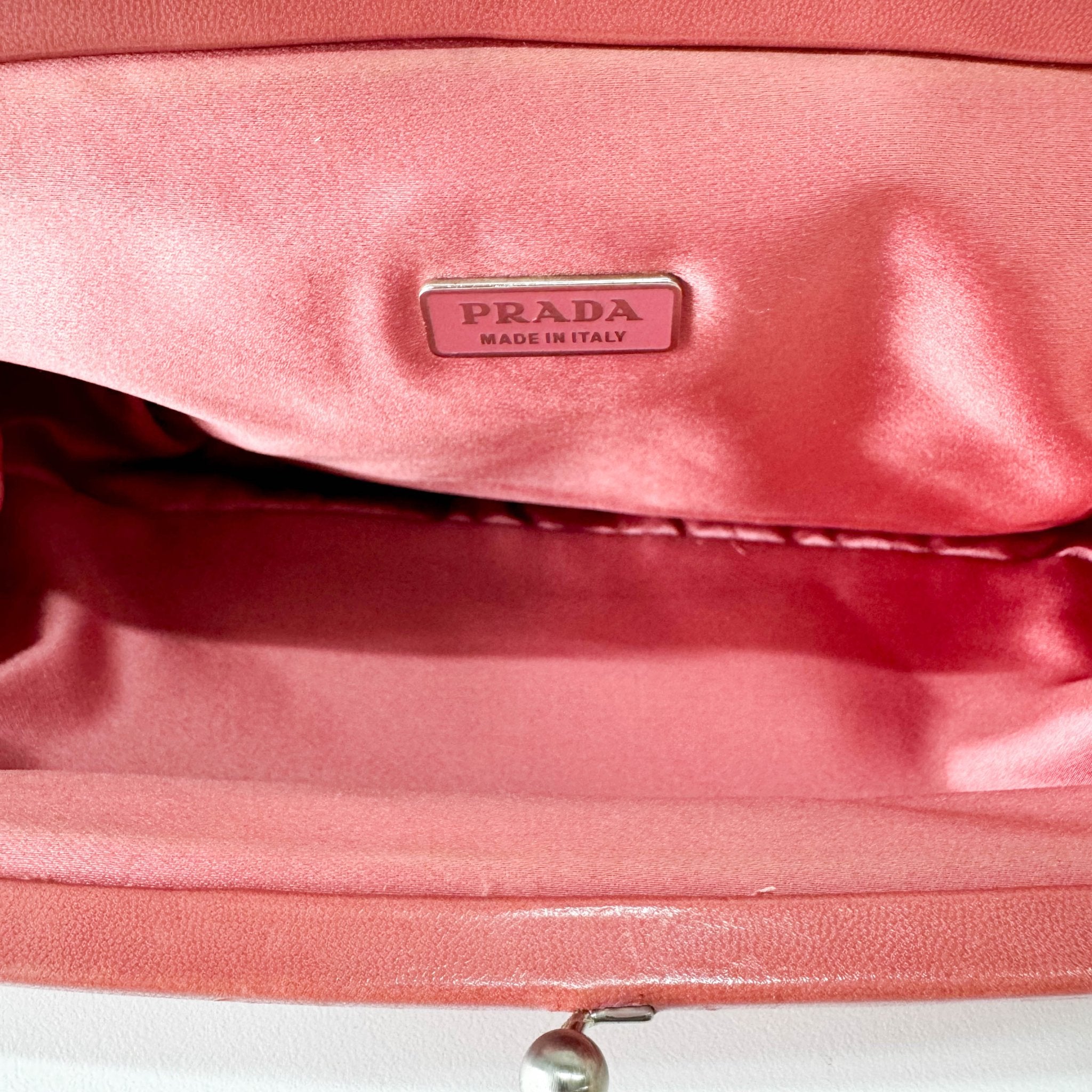 PRADA Pink Satin Mini Pochette Bag, in , Sold by HIVE PRELOVED - Mini bags, Shoulder Bags,