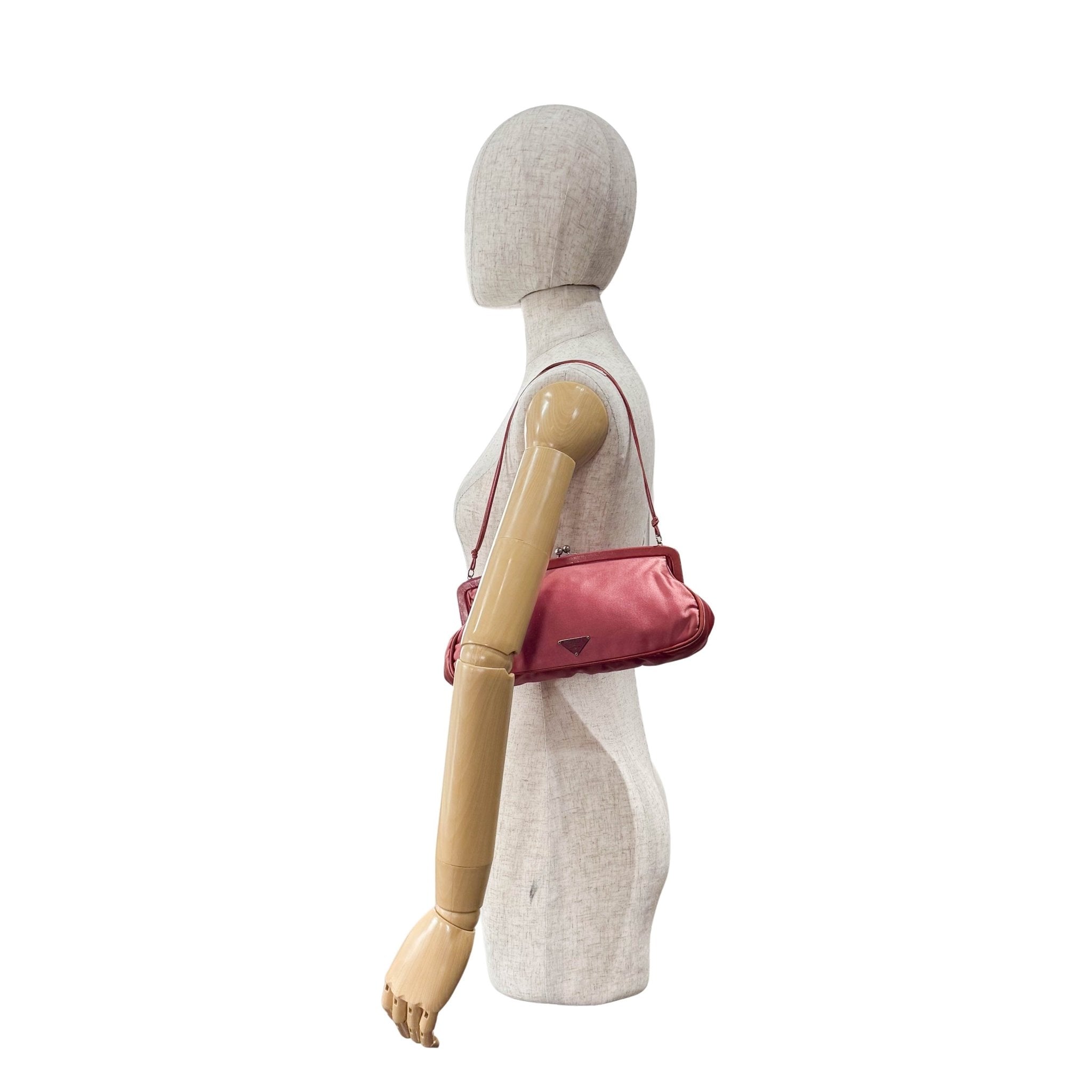 PRADA Pink Satin Mini Pochette Bag, in , Sold by HIVE PRELOVED - Mini bags, Shoulder Bags,