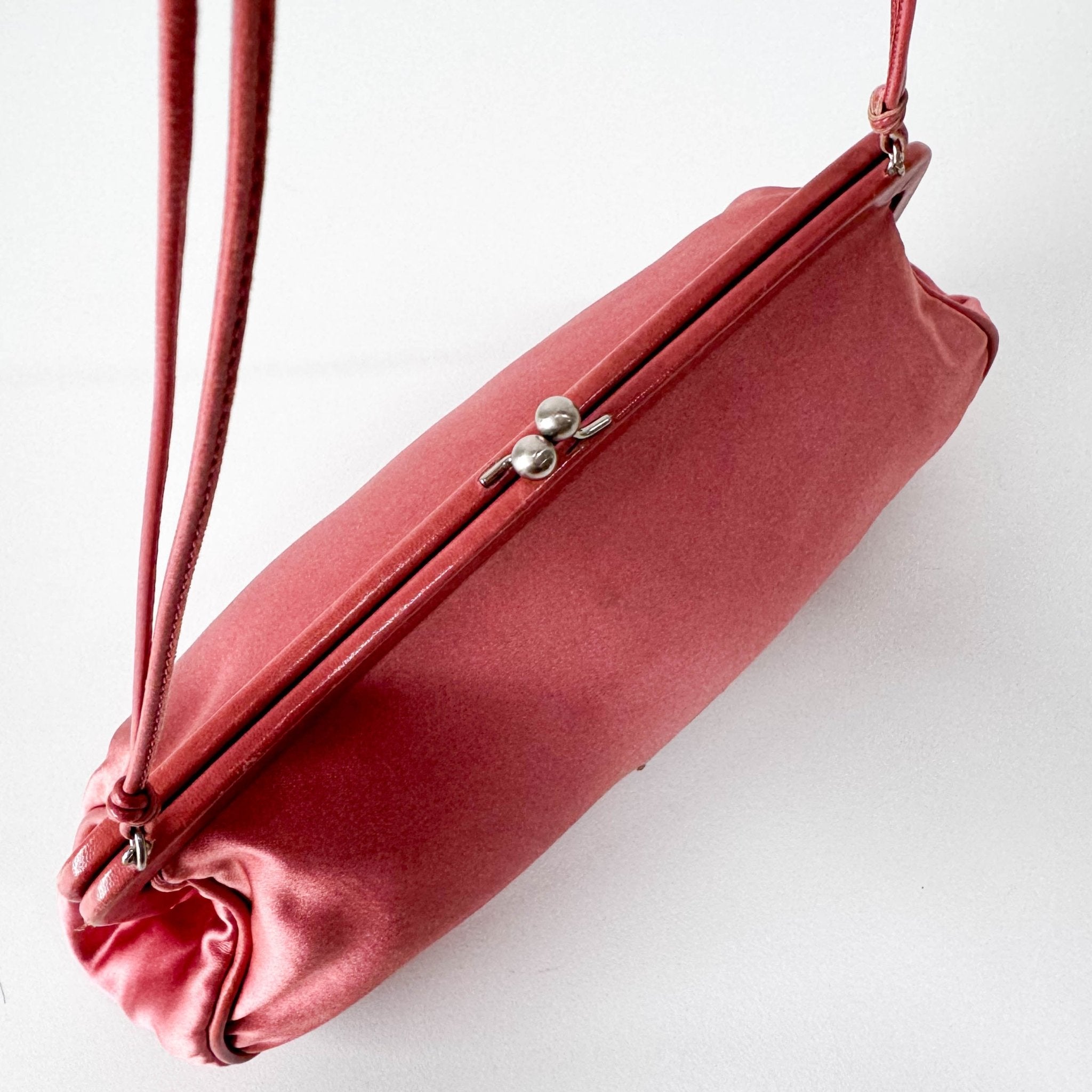 PRADA Pink Satin Mini Pochette Bag, in , Sold by HIVE PRELOVED - Mini bags, Shoulder Bags,