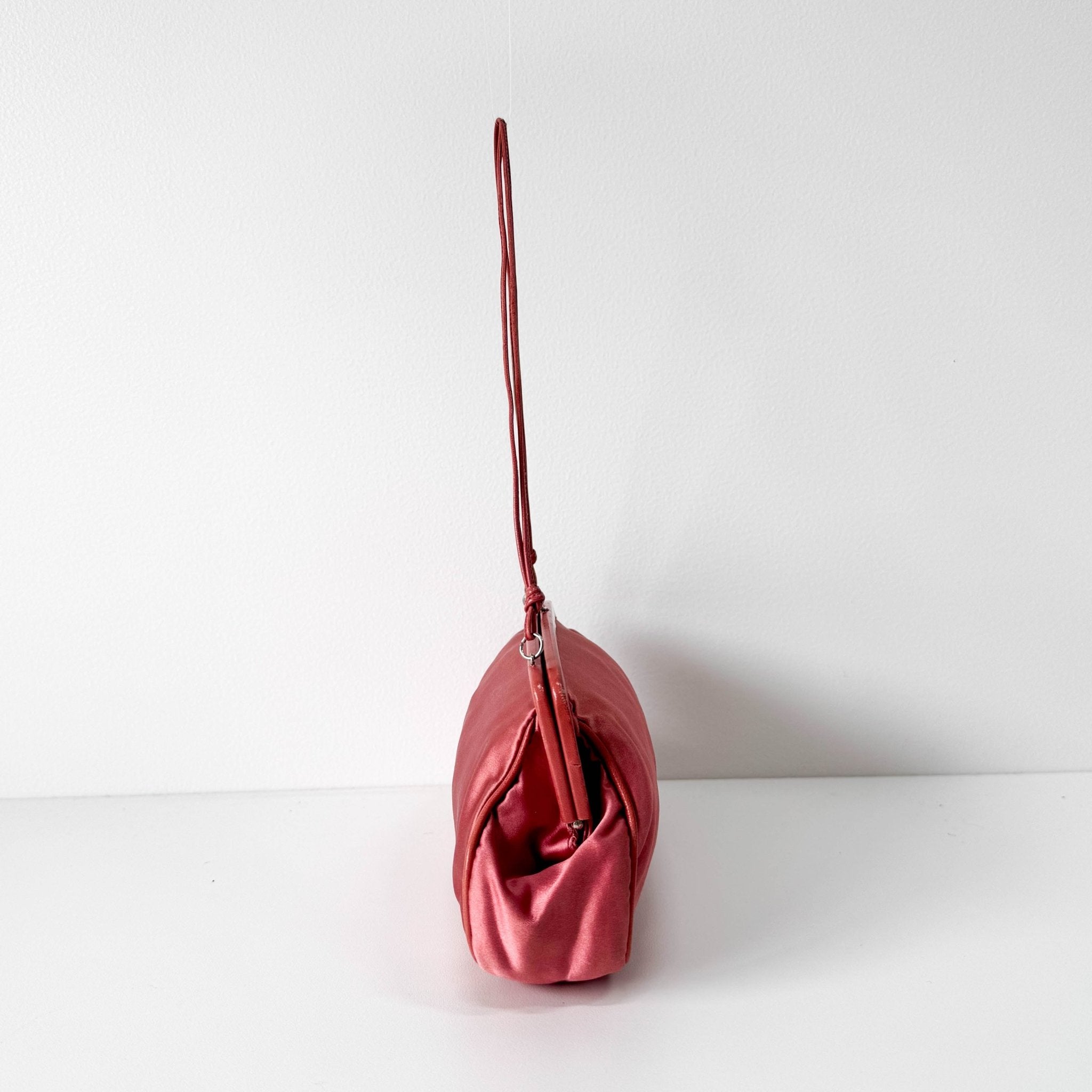 PRADA Pink Satin Mini Pochette Bag, in , Sold by HIVE PRELOVED - Mini bags, Shoulder Bags,