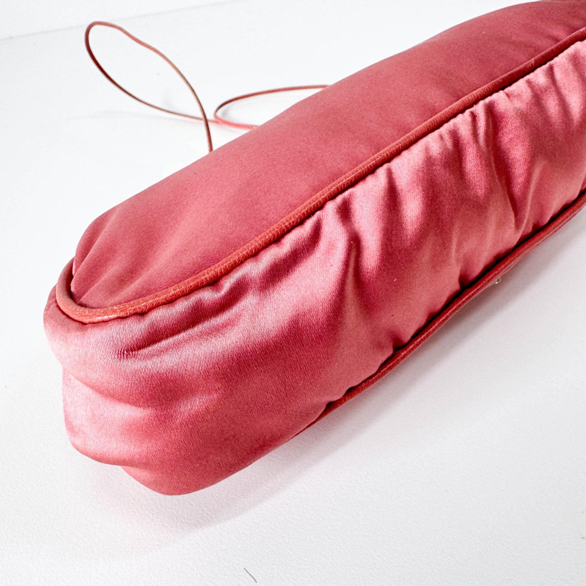 PRADA Pink Satin Mini Pochette Bag, in , Sold by HIVE PRELOVED - Mini bags, Shoulder Bags,