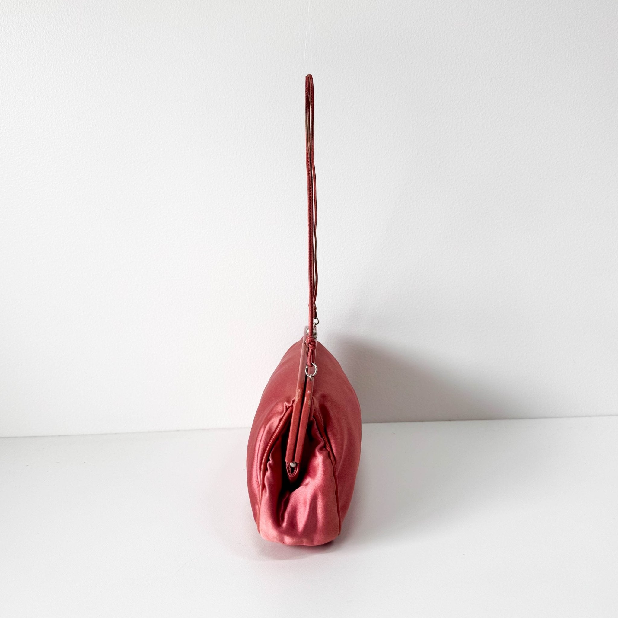 PRADA Pink Satin Mini Pochette Bag, in , Sold by HIVE PRELOVED - Mini bags, Shoulder Bags,