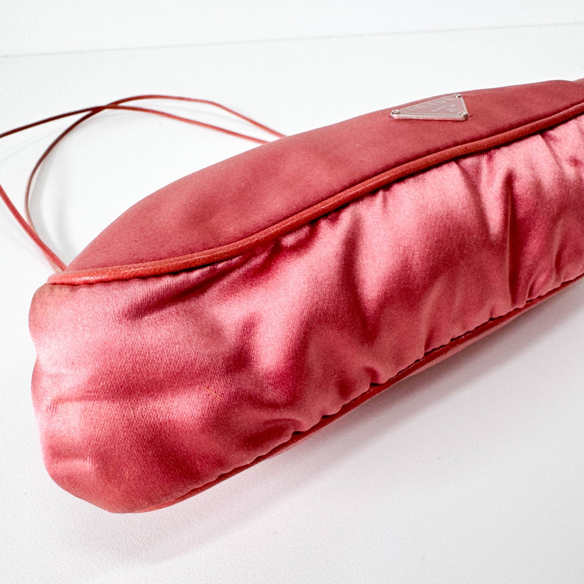 PRADA Pink Satin Mini Pochette Bag, in , Sold by HIVE PRELOVED - Mini bags, Shoulder Bags,