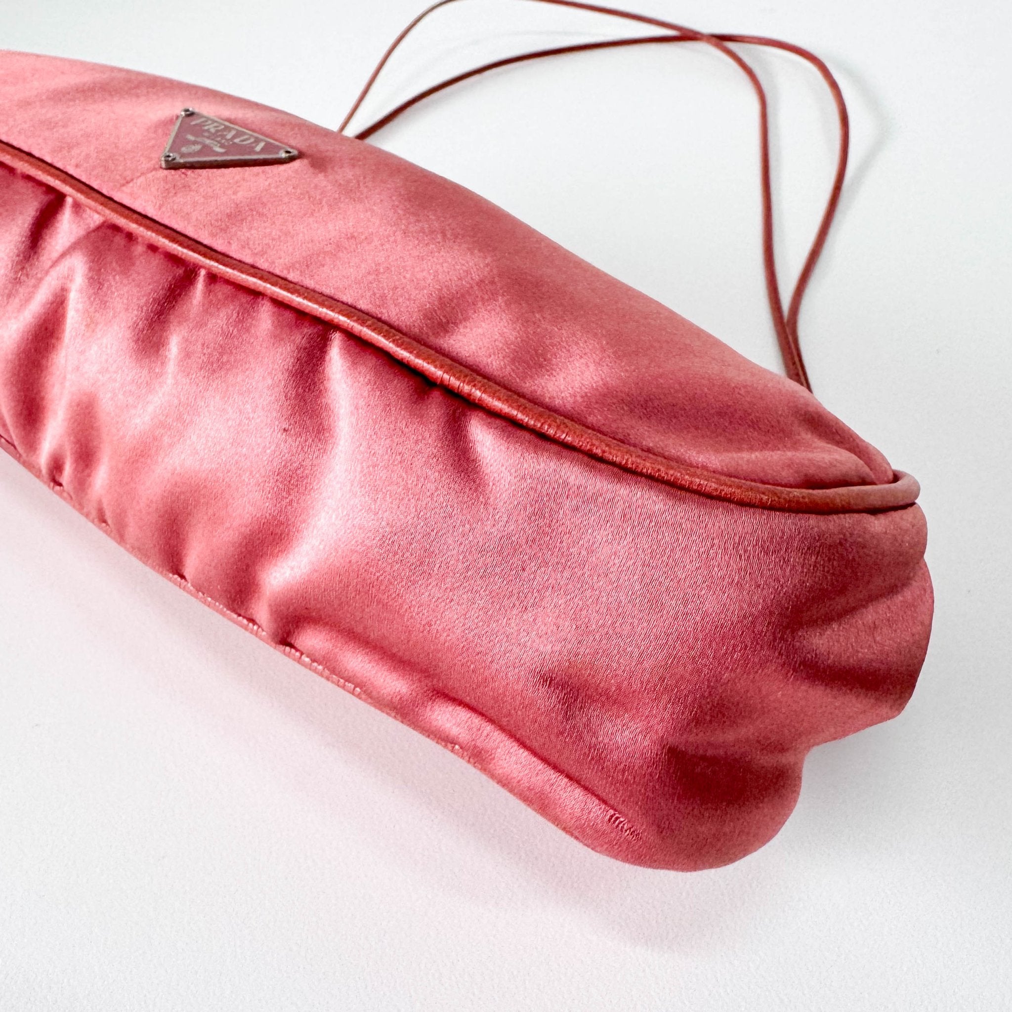 PRADA Pink Satin Mini Pochette Bag, in , Sold by HIVE PRELOVED - Mini bags, Shoulder Bags,