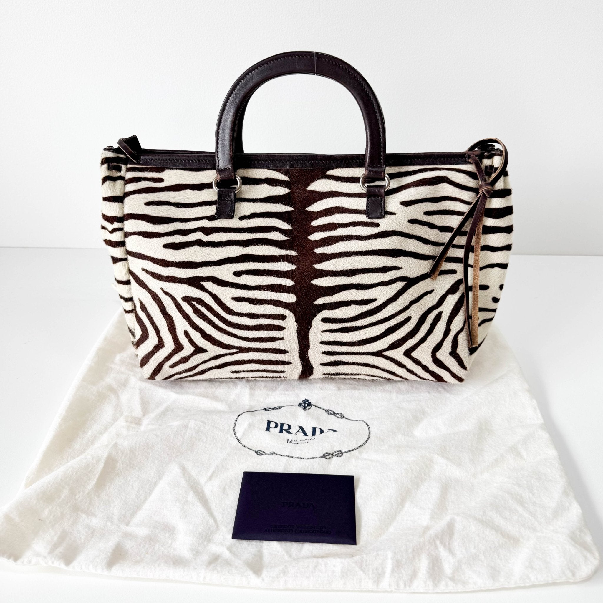 PRADA Pony Hair Zebra Print Totes, in , Sold by HIVE PRELOVED - Totes, ,