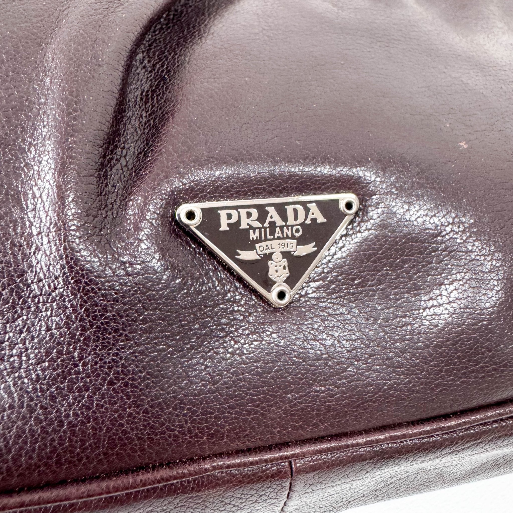PRADA Prada Mini Brown Leather Handbag, in , Sold by HIVE PRELOVED - Handle Bags, ,
