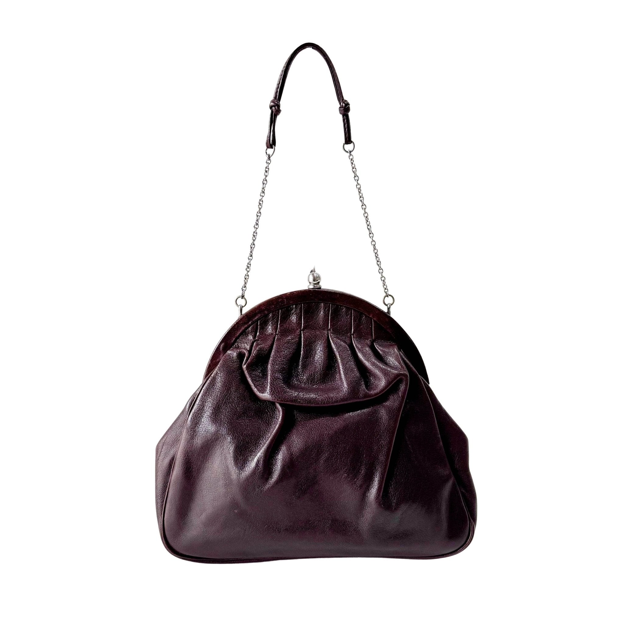 PRADA Prada Mini Brown Leather Handbag, in , Sold by HIVE PRELOVED - Handle Bags, ,