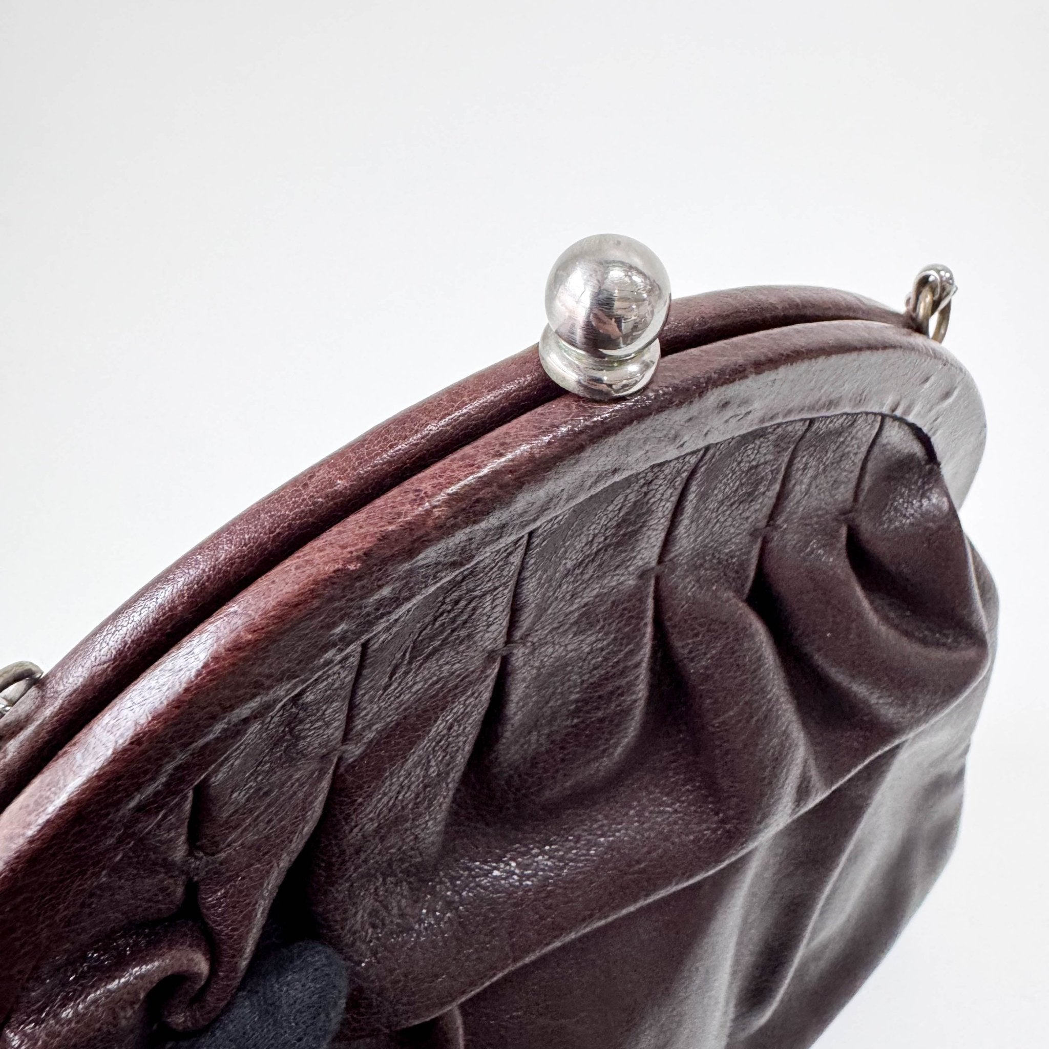 PRADA Prada Mini Brown Leather Handbag, in , Sold by HIVE PRELOVED - Handle Bags, ,