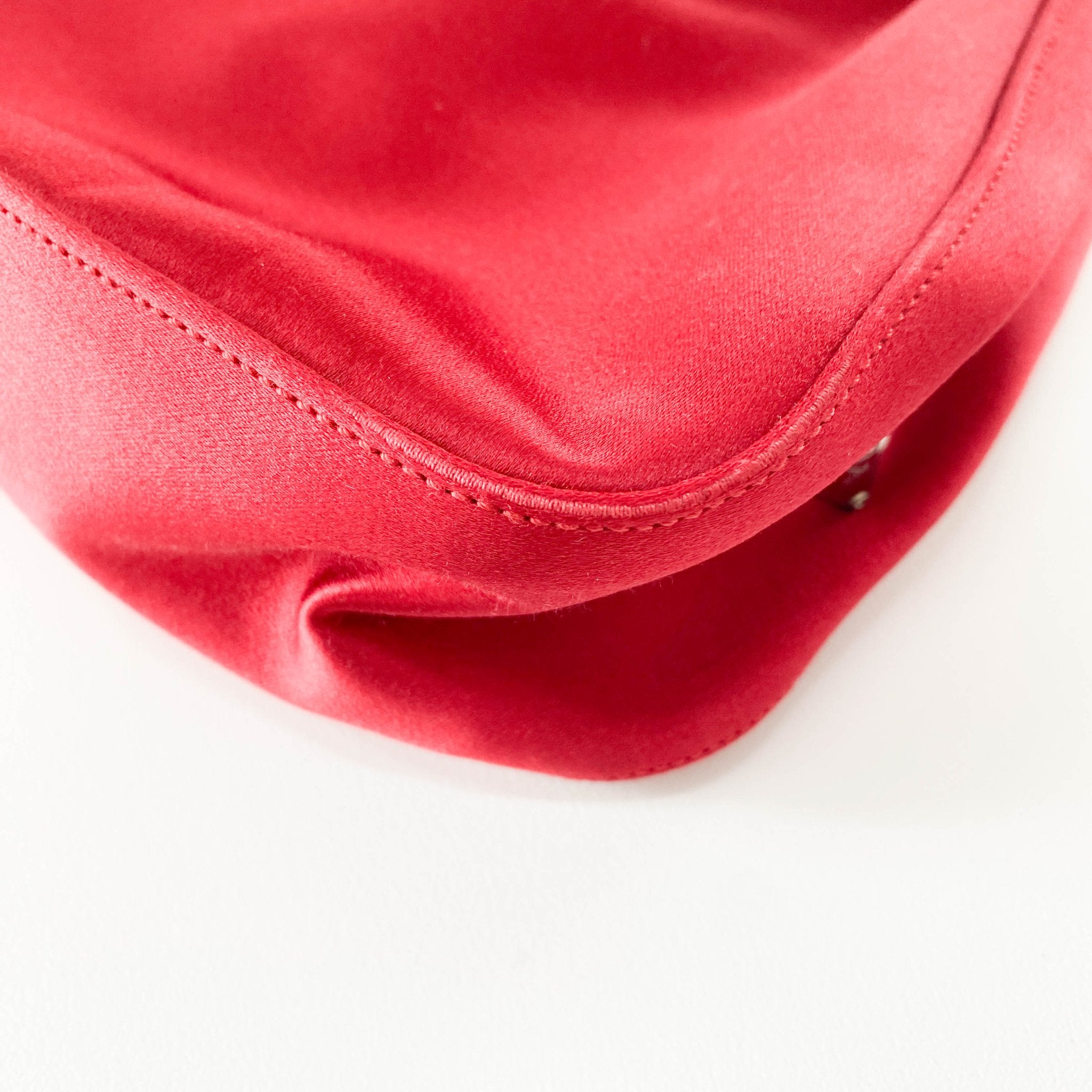 PRADA Prada Mini Satin Red Handbag, in , Sold by HIVE PRELOVED - Handle Bags, ,