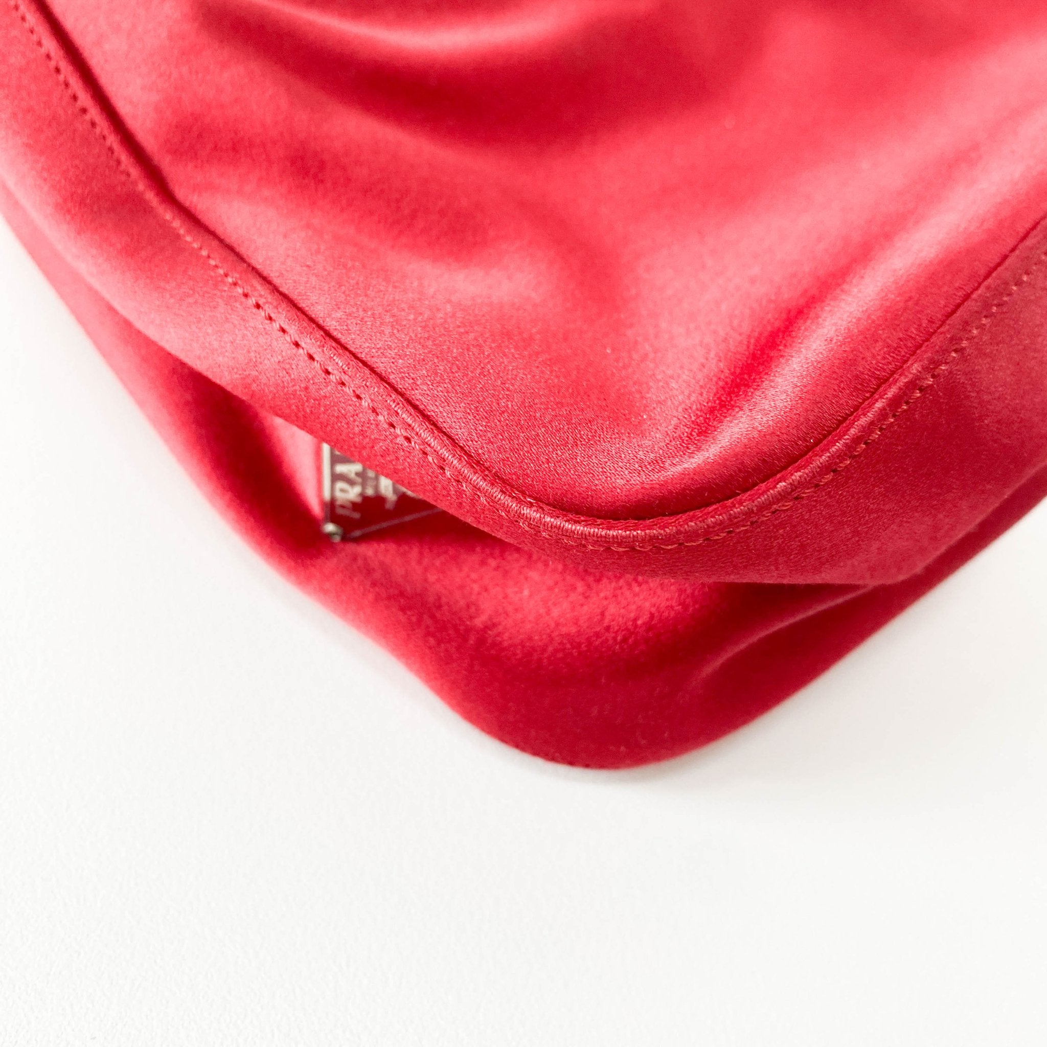 PRADA Prada Mini Satin Red Handbag, in , Sold by HIVE PRELOVED - Handle Bags, ,