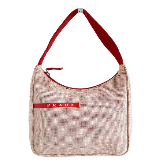 PRADA Prada Sport 99SS Canapa Hobo Hand Bag Red, in , Sold by HIVE PRELOVED - Shoulder Bags, ,