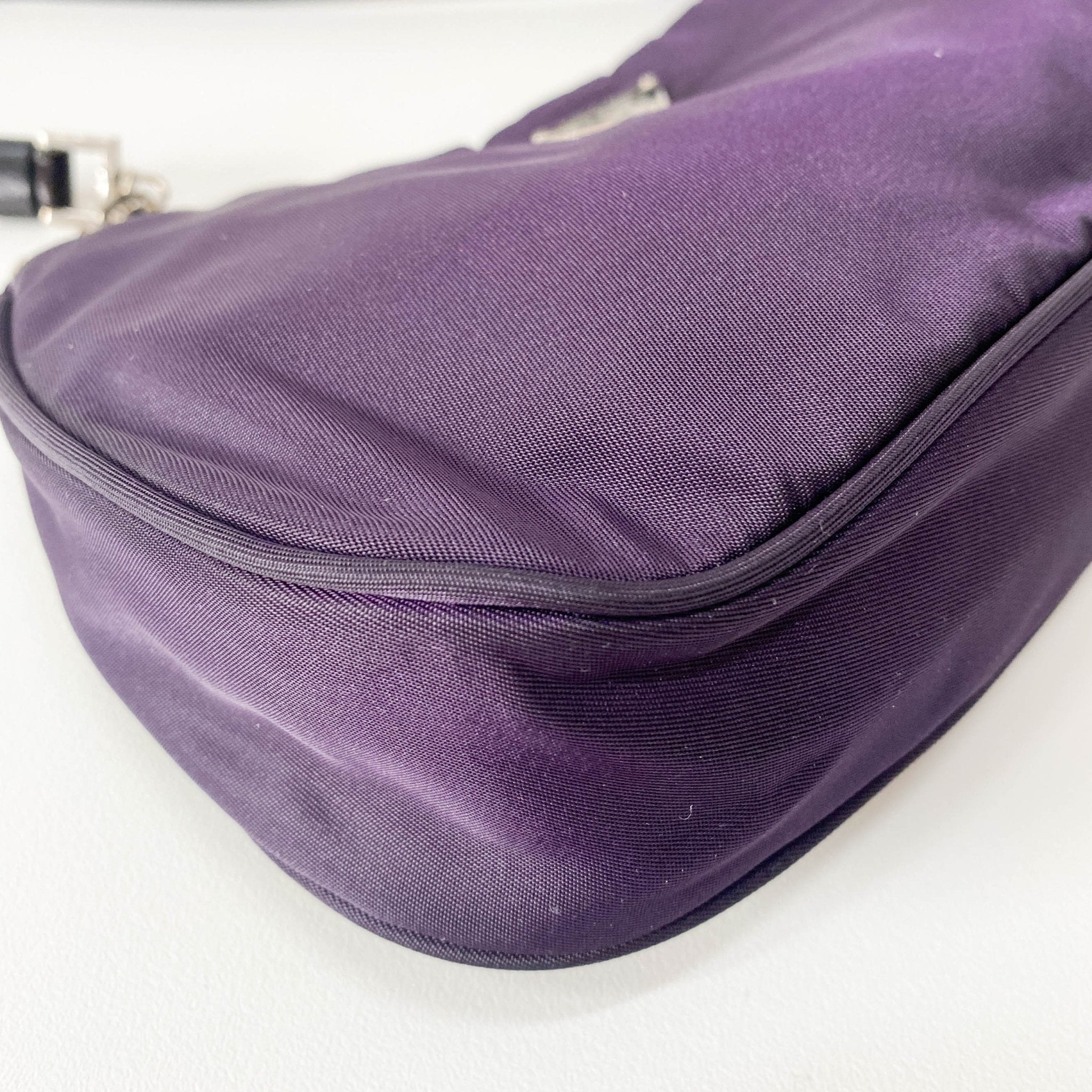 PRADA Purple Nylon Mini Pochette Bag, in , Sold by HIVE PRELOVED - Handle Bags, Mini bags,