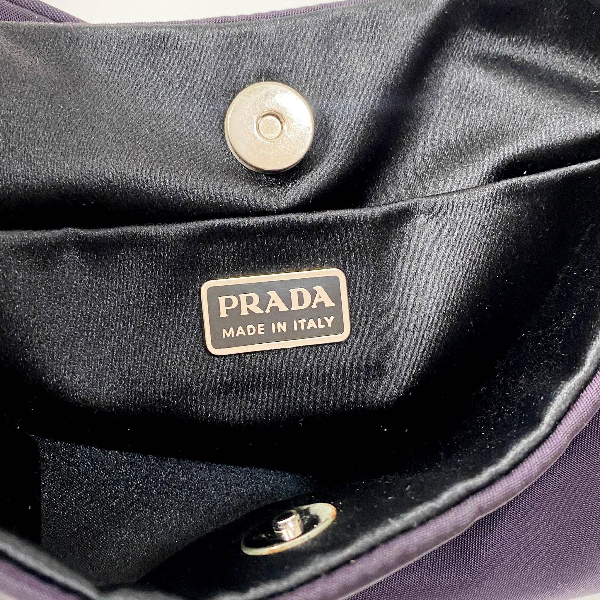 PRADA Purple Nylon Mini Pochette Bag, in , Sold by HIVE PRELOVED - Handle Bags, Mini bags,