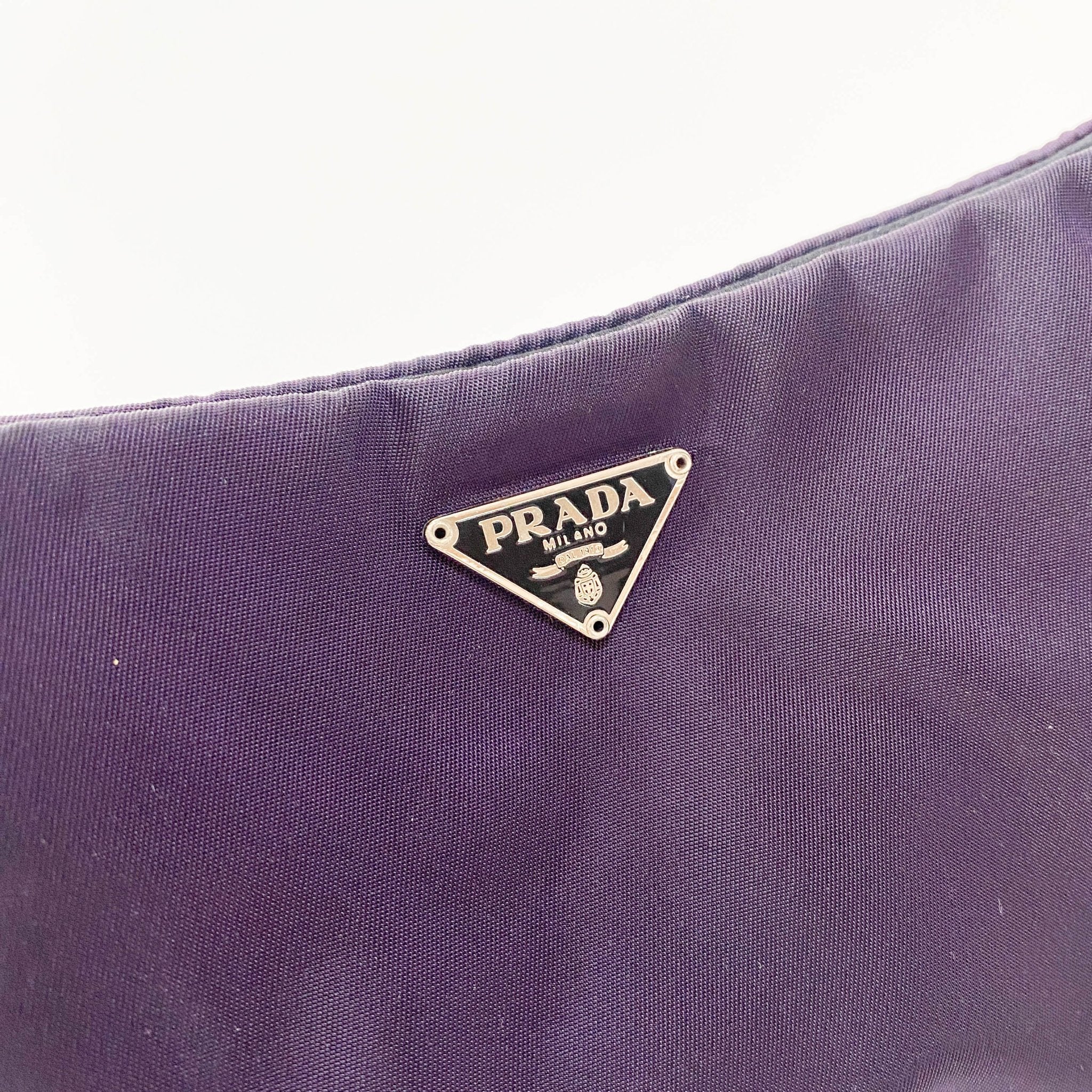 PRADA Purple Nylon Mini Pochette Bag, in , Sold by HIVE PRELOVED - Handle Bags, Mini bags,