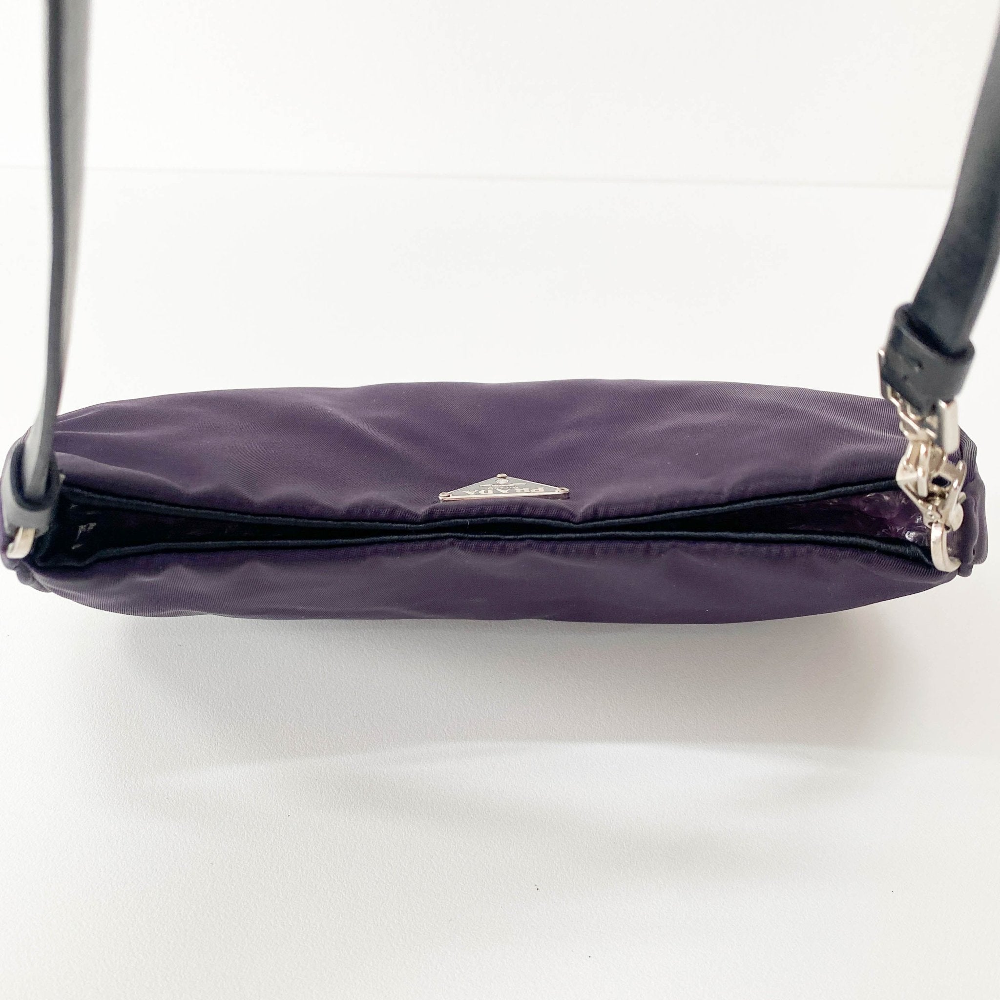 PRADA Purple Nylon Mini Pochette Bag, in , Sold by HIVE PRELOVED - Handle Bags, Mini bags,
