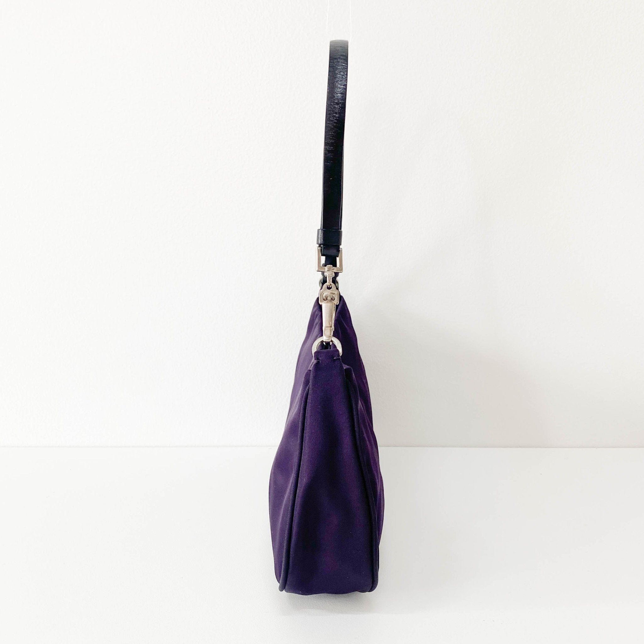 PRADA Purple Nylon Mini Pochette Bag, in , Sold by HIVE PRELOVED - Handle Bags, Mini bags,