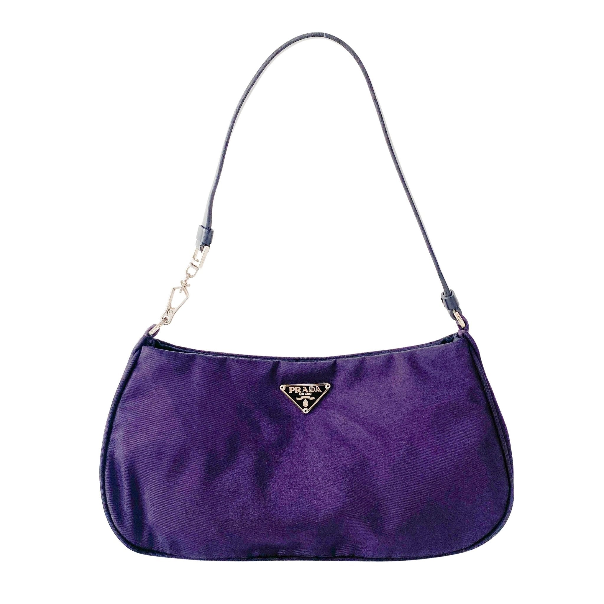 PRADA Purple Nylon Mini Pochette Bag, in , Sold by HIVE PRELOVED - Handle Bags, Mini bags,