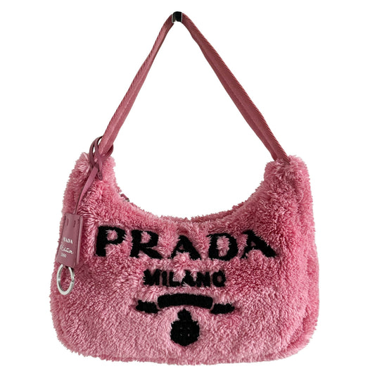 PRADA Re - Edition 2000 Terry Mini Bag Petal Pink / Black, in , Sold by HIVE PRELOVED - Handle Bags, Shoulder Bags,