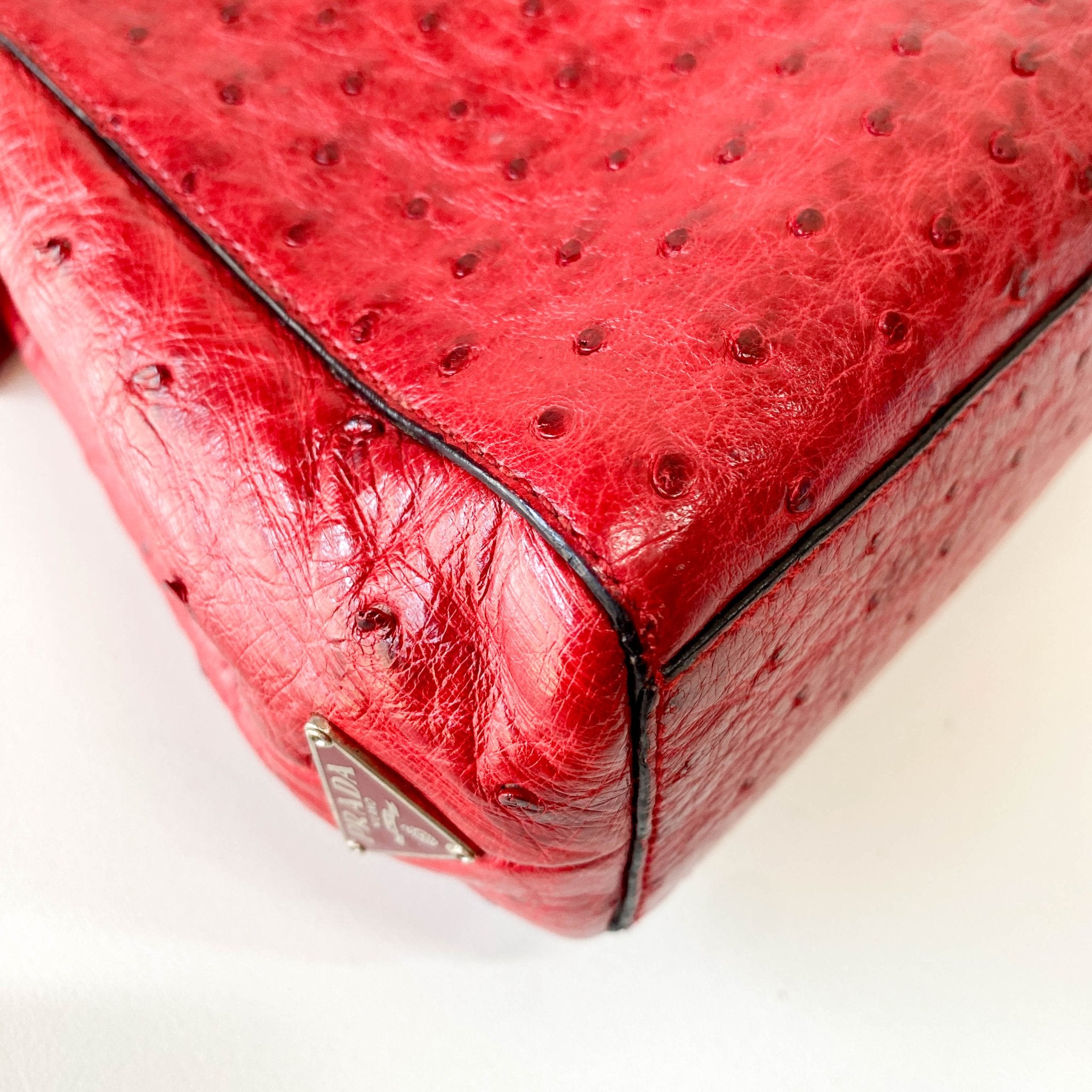 PRADA Red Leather Shoulder Bag, in , Sold by HIVE PRELOVED - Shoulder Bags, ,