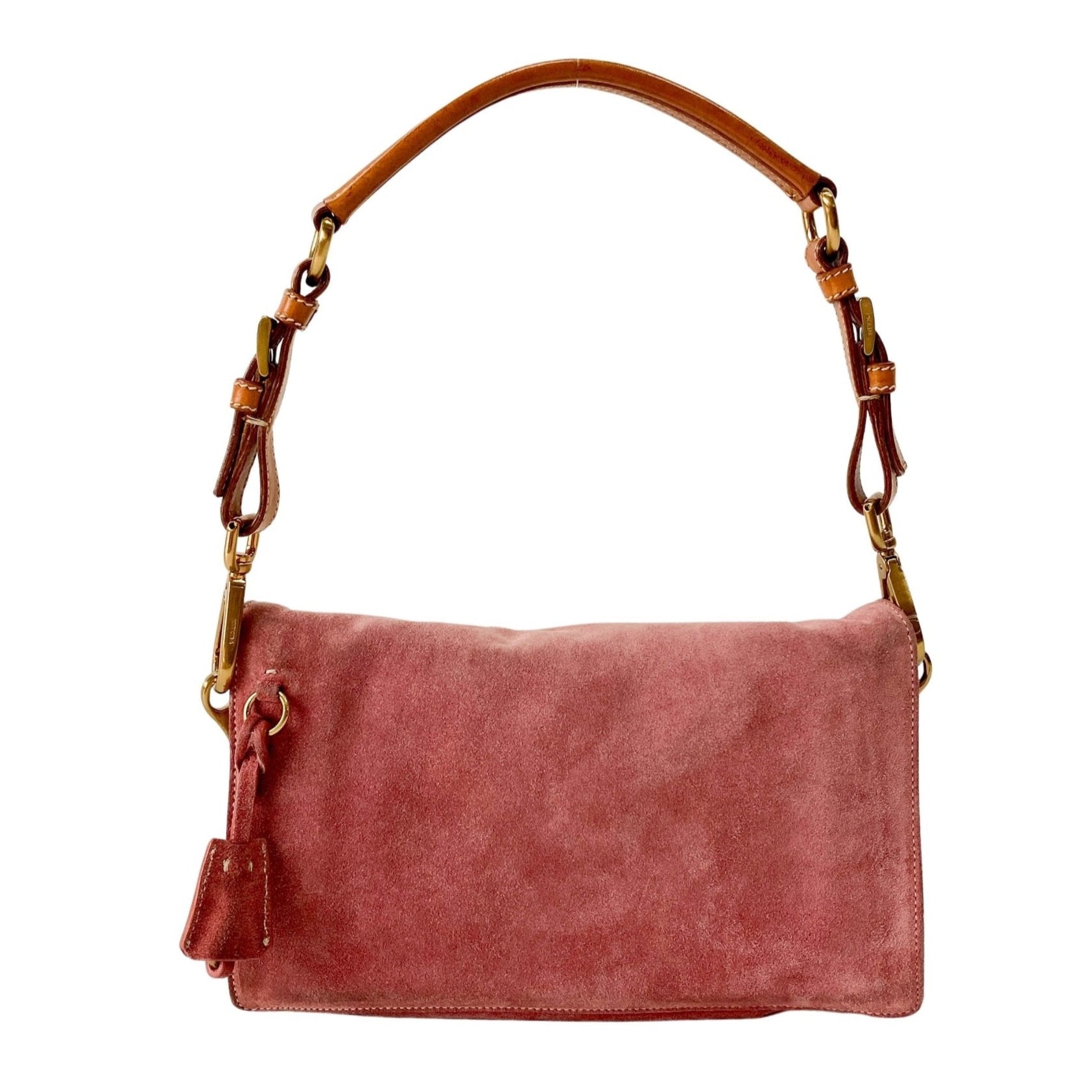 PRADA Rosé Pink Suede Handle Bag, in , Sold by HIVE PRELOVED - Handle Bags, ,