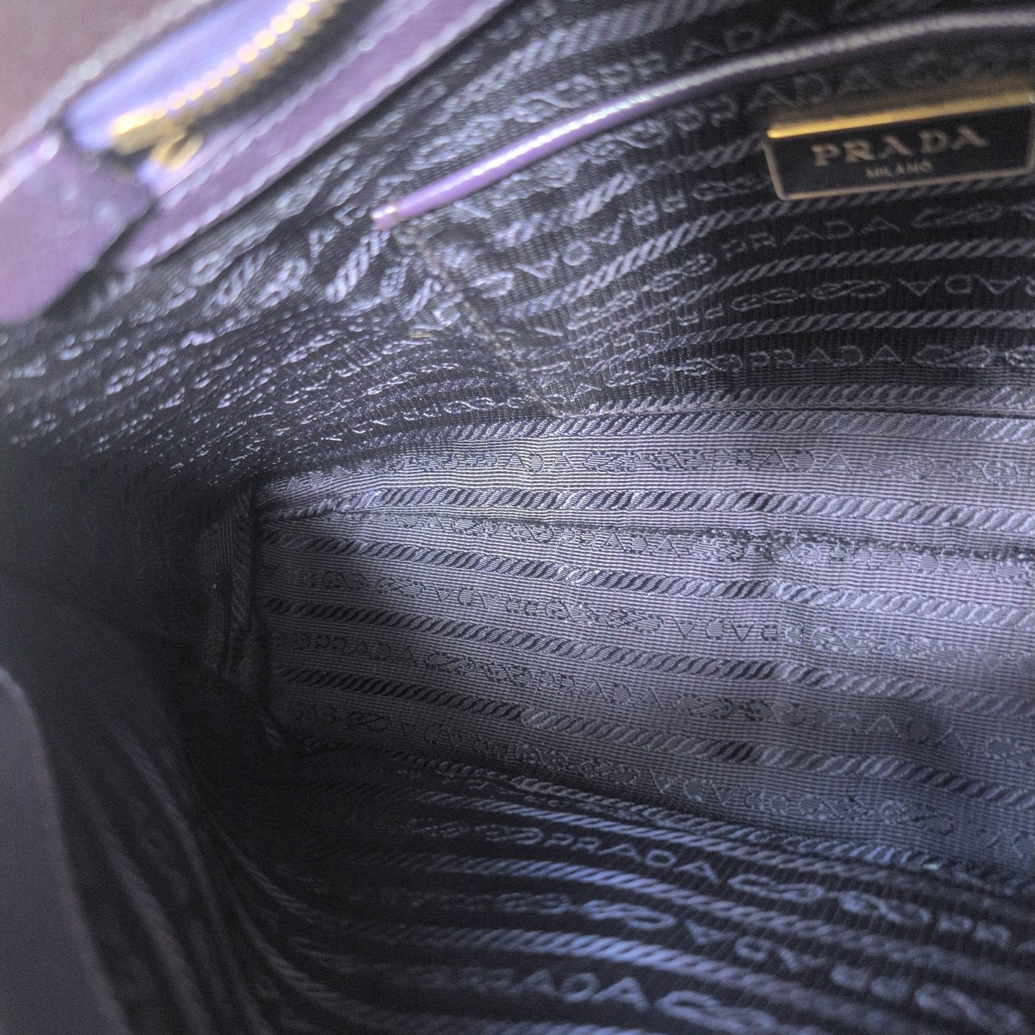 PRADA Saffiano Lux Tote in Purple Leather Hand bag, in , Sold by HIVE PRELOVED - Handle Bags, Shoulder Bags,