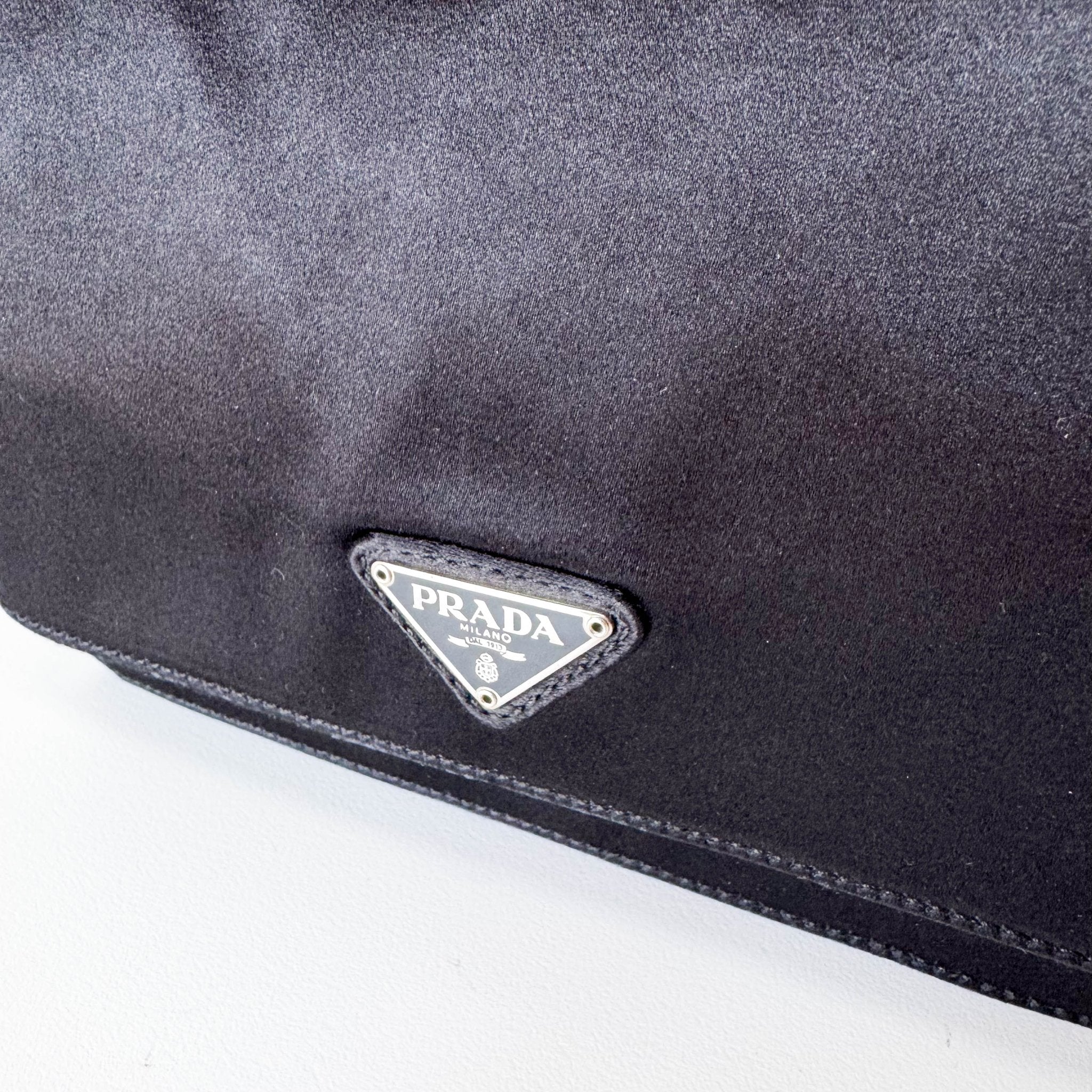 PRADA Satin Black Mini Shoulder Bag, in , Sold by HIVE PRELOVED - Shoulder Bags, ,