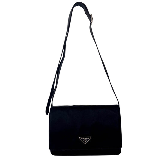 PRADA Satin Black Mini Shoulder Bag, in , Sold by HIVE PRELOVED - Shoulder Bags, ,