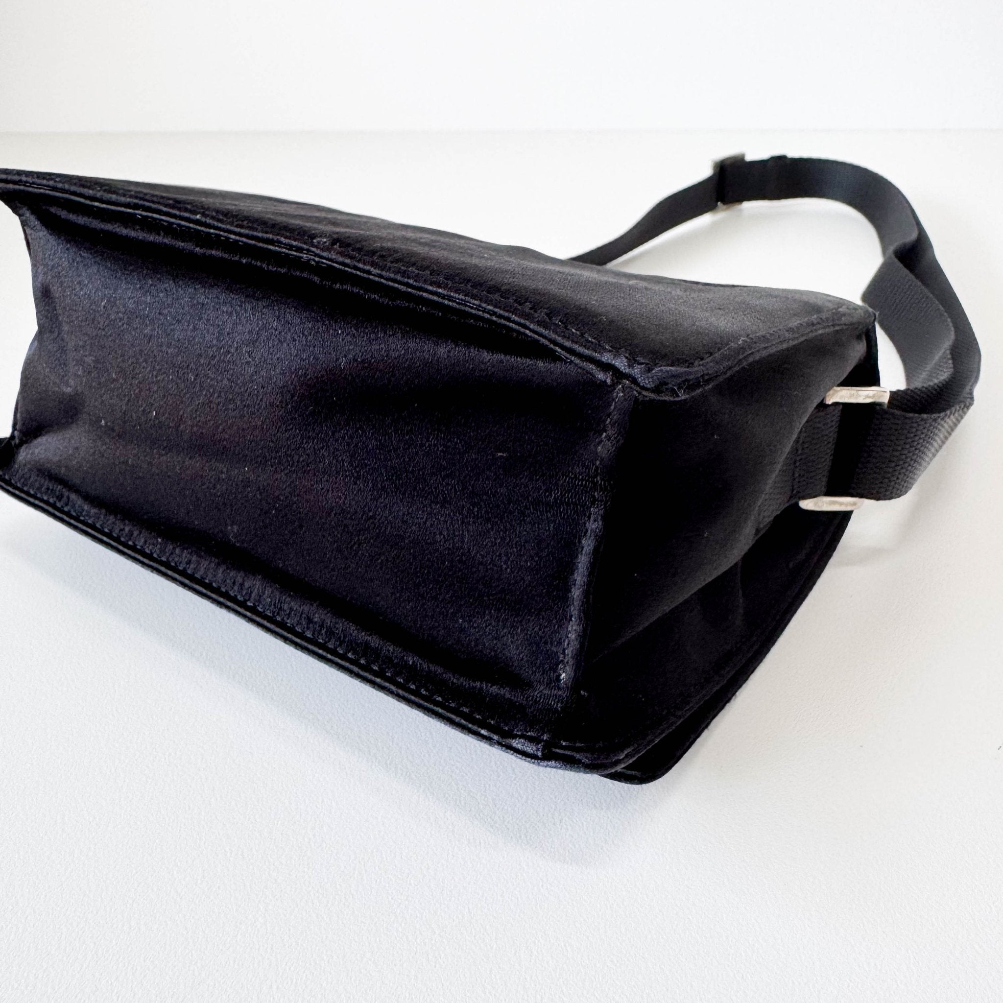 PRADA Satin Black Mini Shoulder Bag, in , Sold by HIVE PRELOVED - Shoulder Bags, ,