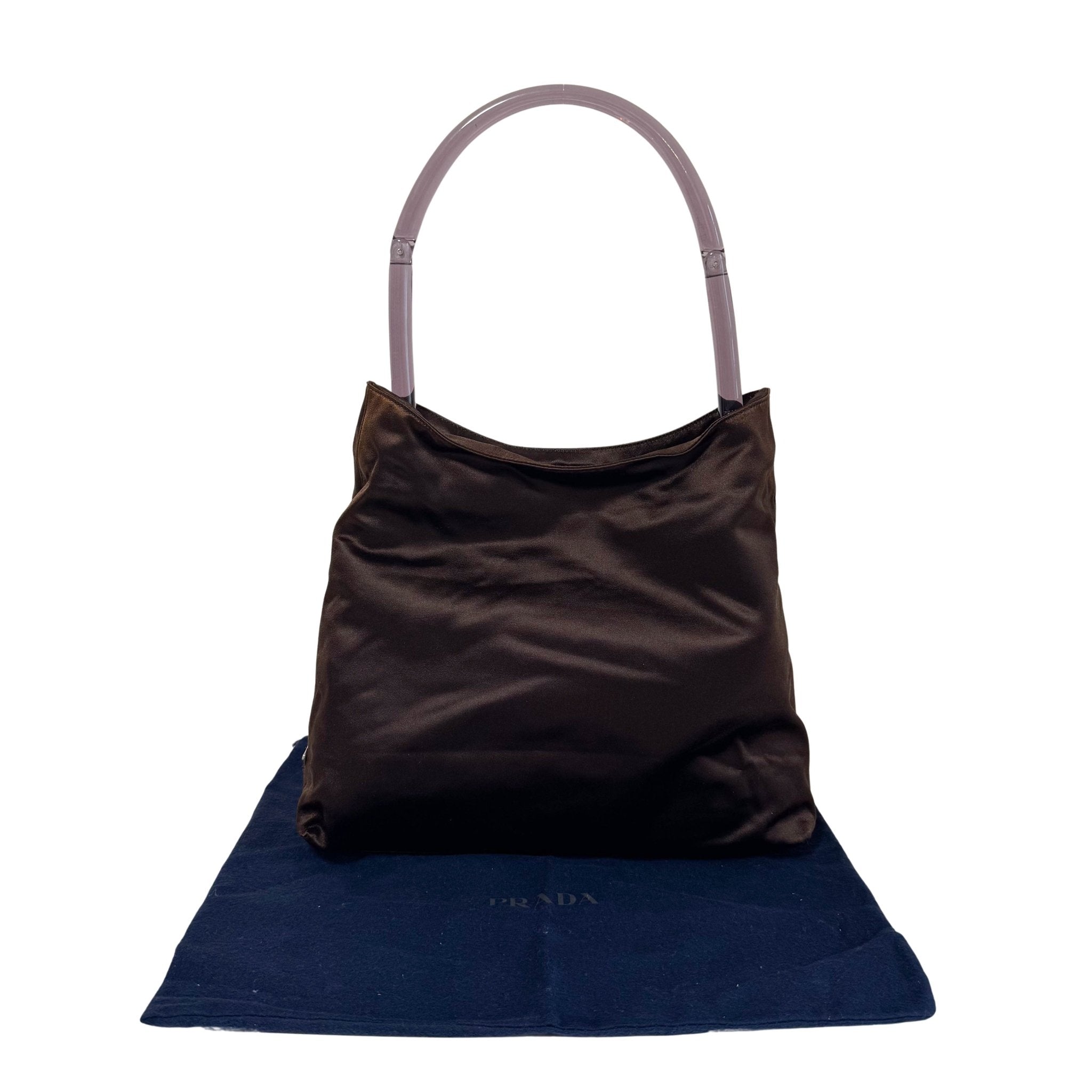 PRADA Satin Lucite Brown Hobo Bag, in , Sold by HIVE PRELOVED - Shoulder Bags, ,