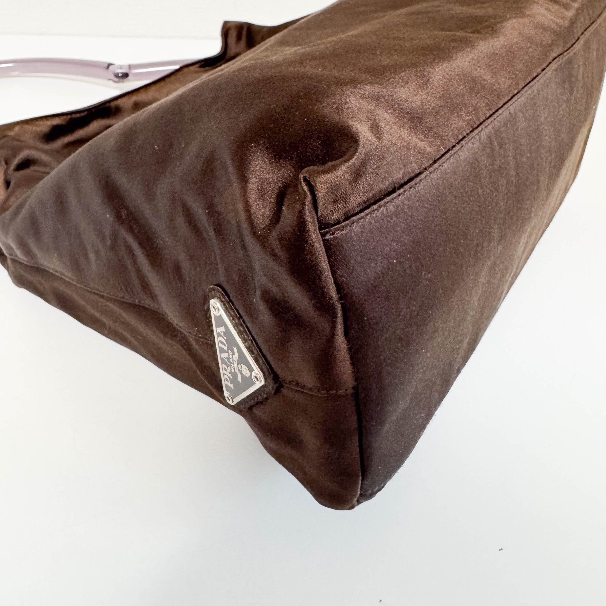 PRADA Satin Lucite Brown Hobo Bag, in , Sold by HIVE PRELOVED - Shoulder Bags, ,