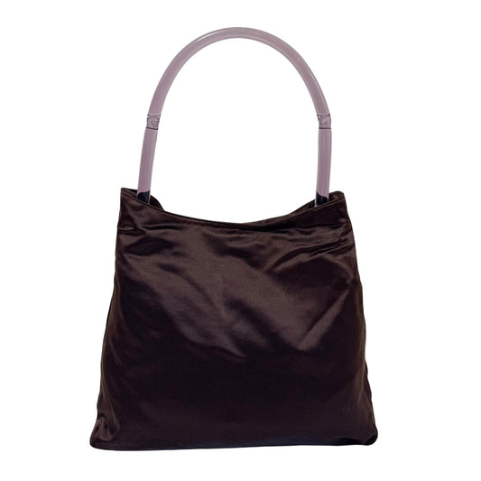 PRADA Satin Lucite Brown Hobo Bag, in , Sold by HIVE PRELOVED - Shoulder Bags, ,